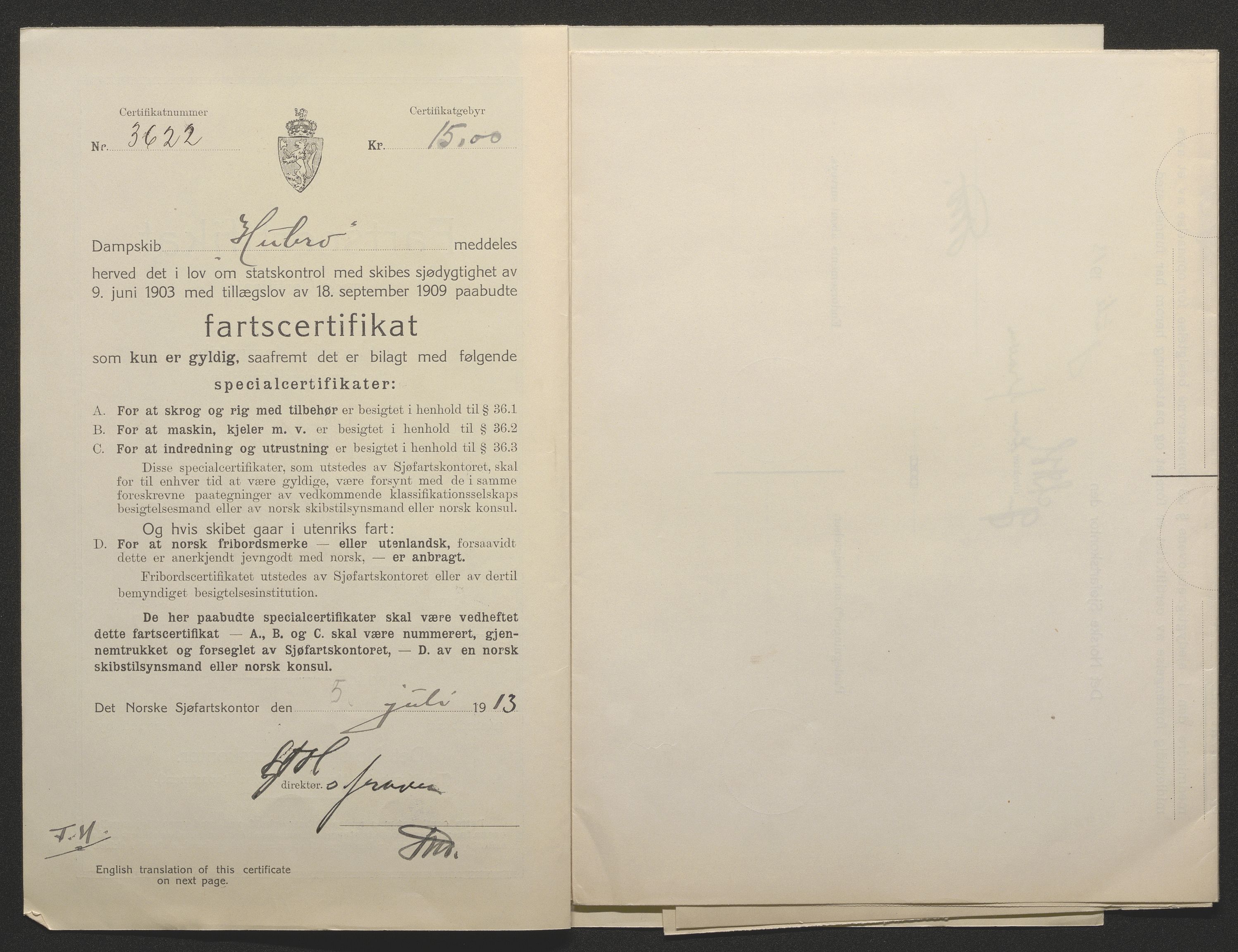 Sjøfartsdirektoratet med forløpere, skipsmapper slettede skip, AV/RA-S-4998/F/Fa/L0519: --, 1850-1922, p. 58