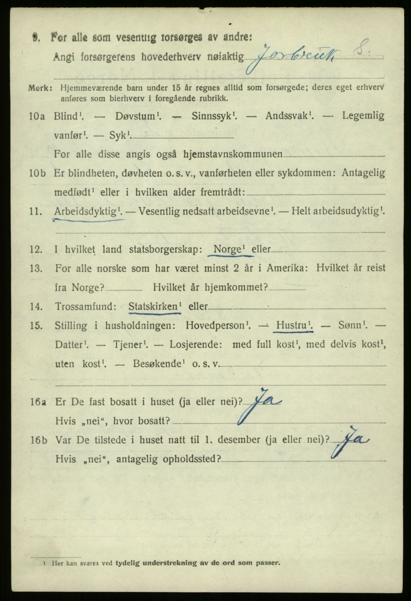 SAB, 1920 census for Bremanger, 1920, p. 5421