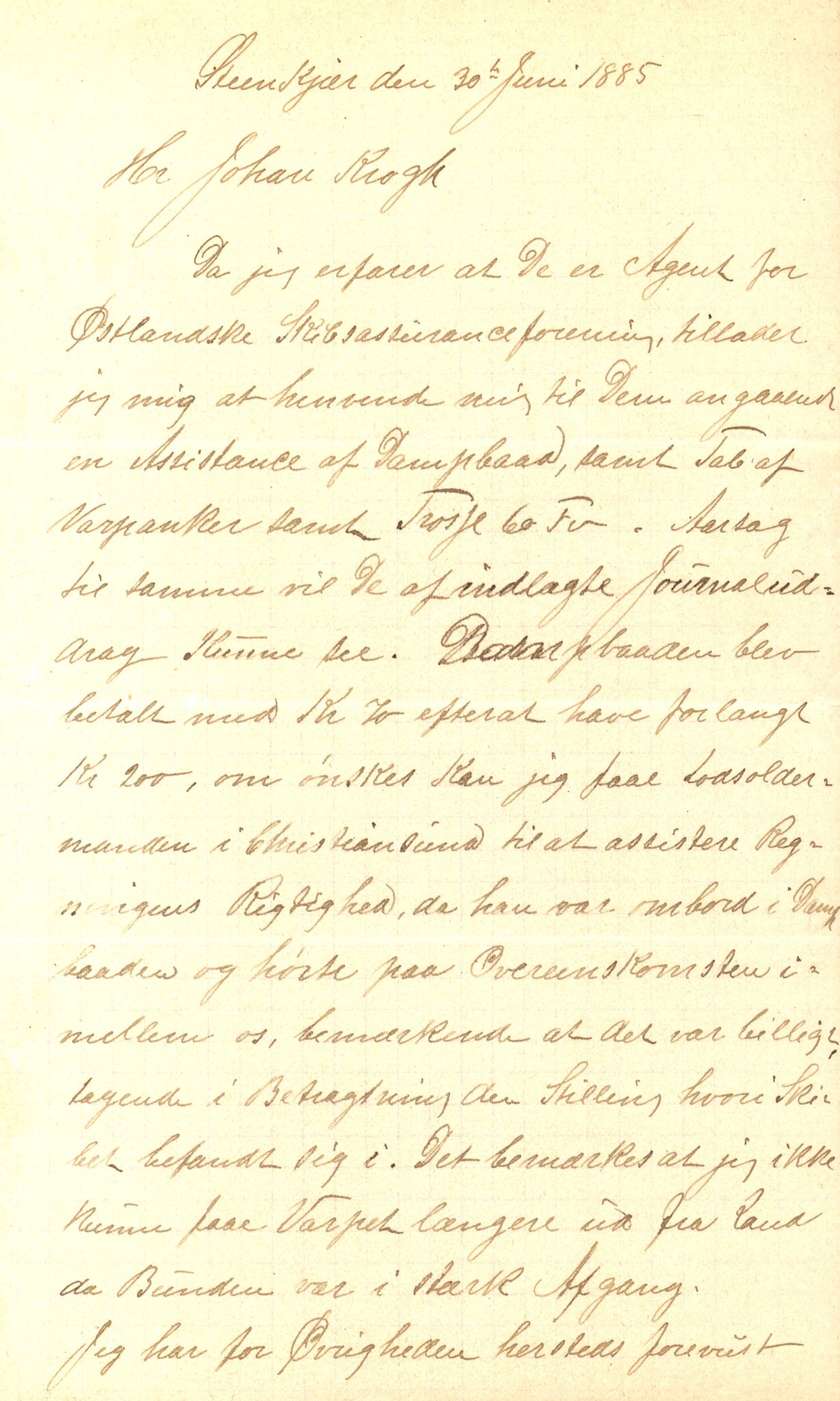 Pa 63 - Østlandske skibsassuranceforening, VEMU/A-1079/G/Ga/L0018/0008: Havaridokumenter / Minerva, Medora, Memoria, Medbør, Lucie, 1885, p. 10