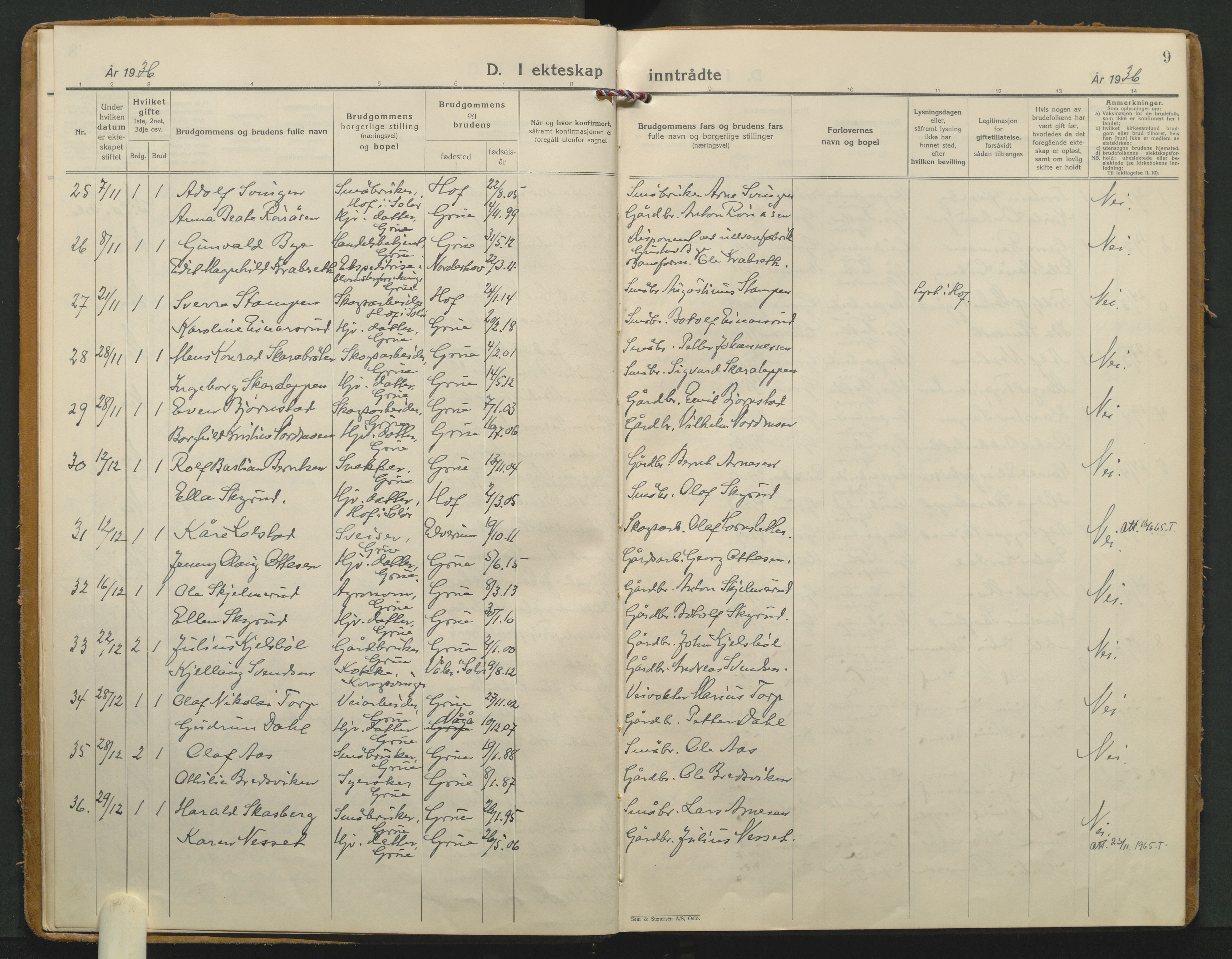 Grue prestekontor, AV/SAH-PREST-036/H/Ha/Haa/L0020: Parish register (official) no. 20, 1935-1946, p. 9