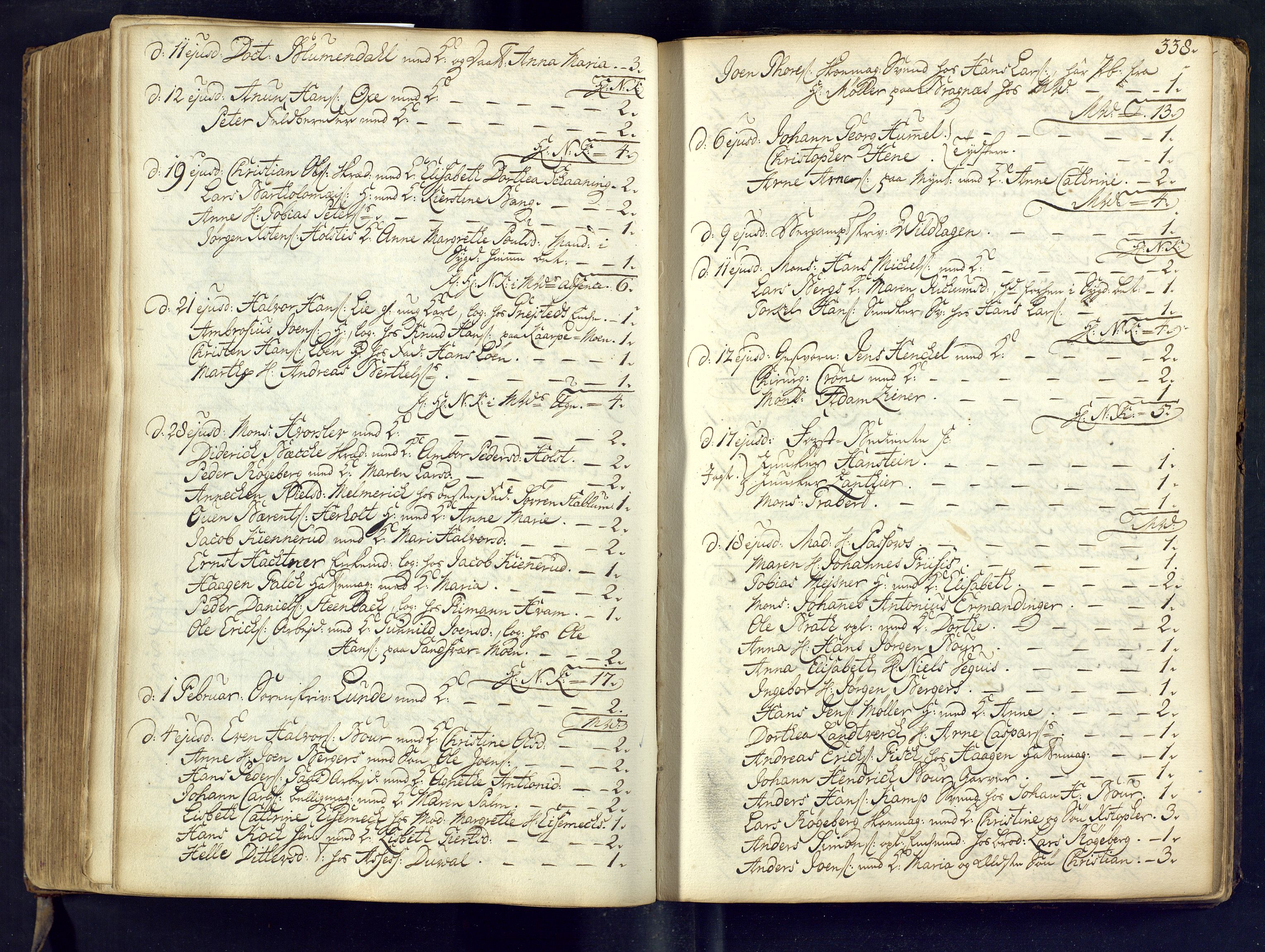 Kongsberg kirkebøker, SAKO/A-22/M/Ma/L0002: Communicants register no. 2, 1739-1745, p. 338