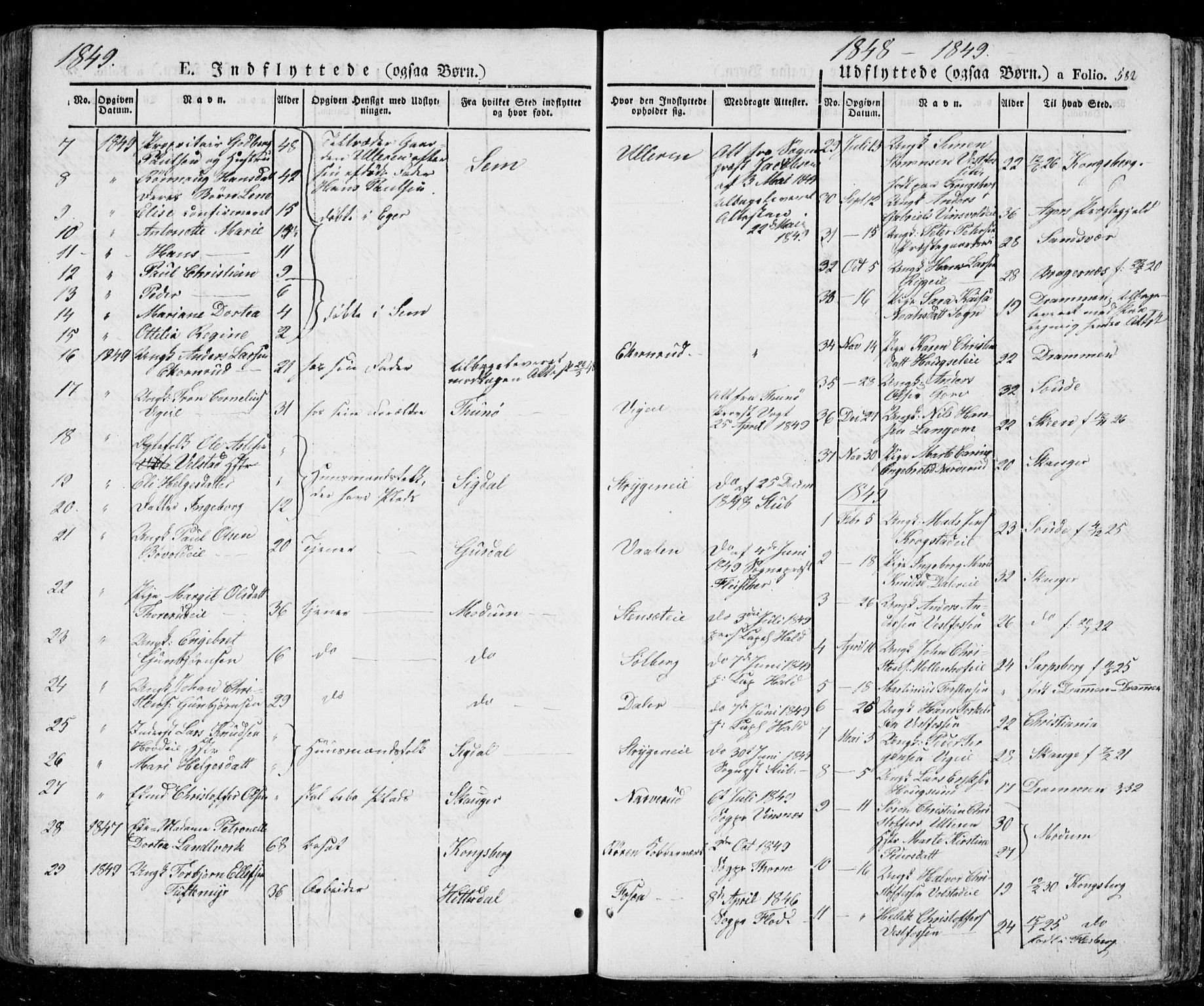 Eiker kirkebøker, AV/SAKO-A-4/G/Ga/L0002: Parish register (copy) no. I 2, 1832-1856, p. 582