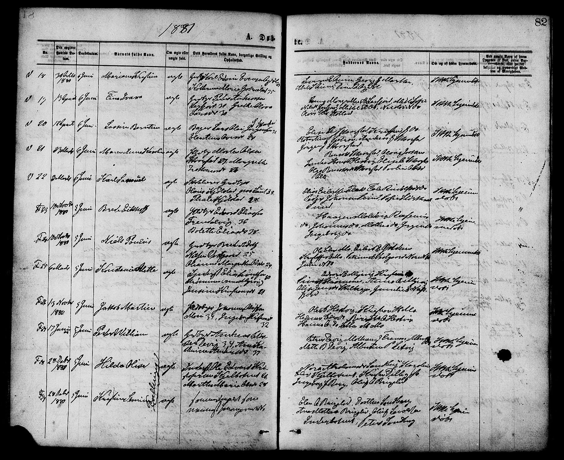 Ministerialprotokoller, klokkerbøker og fødselsregistre - Nord-Trøndelag, SAT/A-1458/773/L0616: Parish register (official) no. 773A07, 1870-1887, p. 82