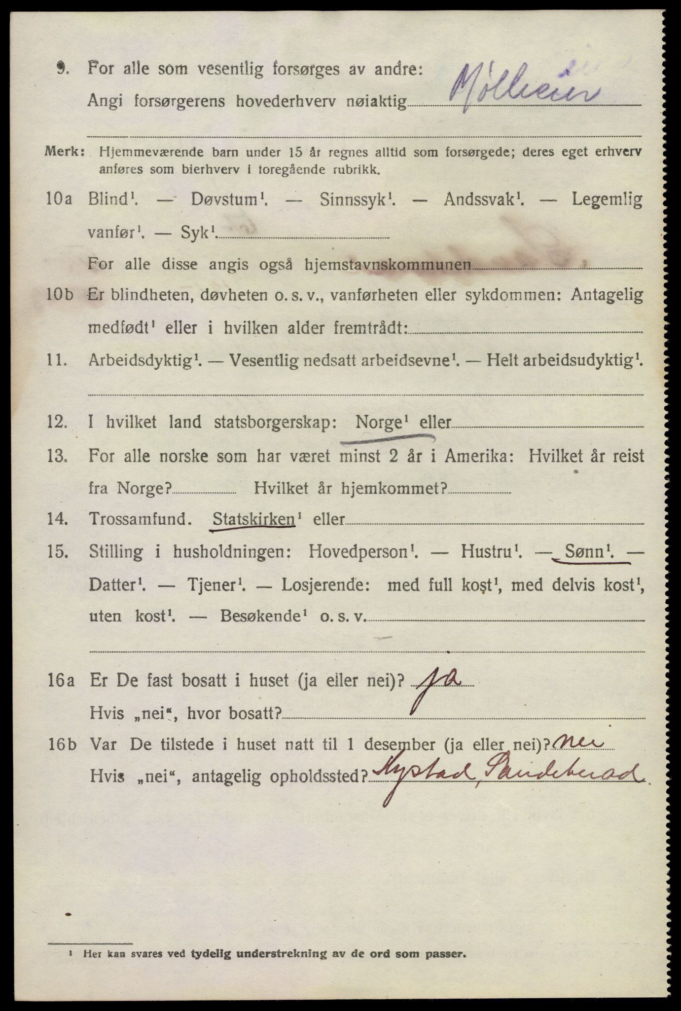 SAKO, 1920 census for Sandeherred, 1920, p. 24613