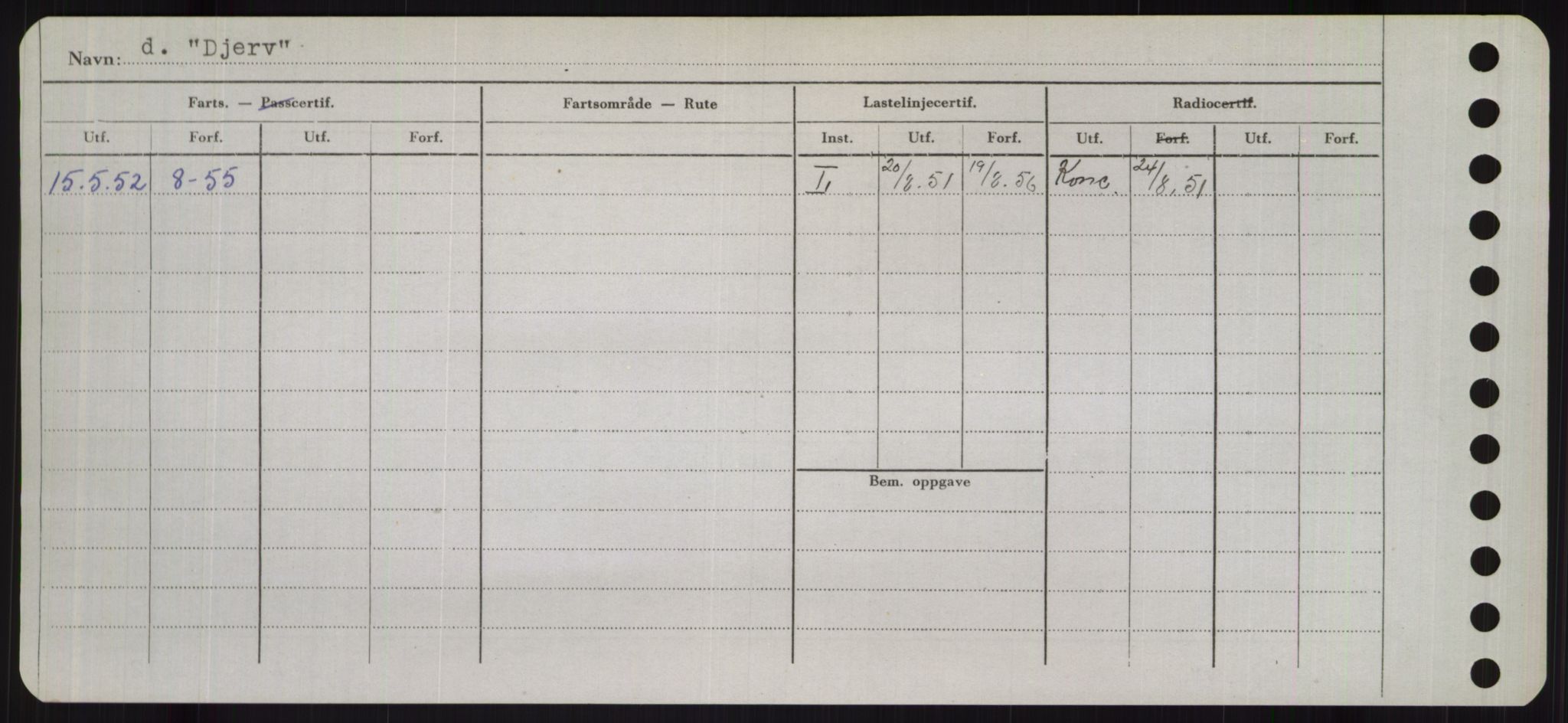 Sjøfartsdirektoratet med forløpere, Skipsmålingen, AV/RA-S-1627/H/Hb/L0001: Fartøy, A-D, p. 506