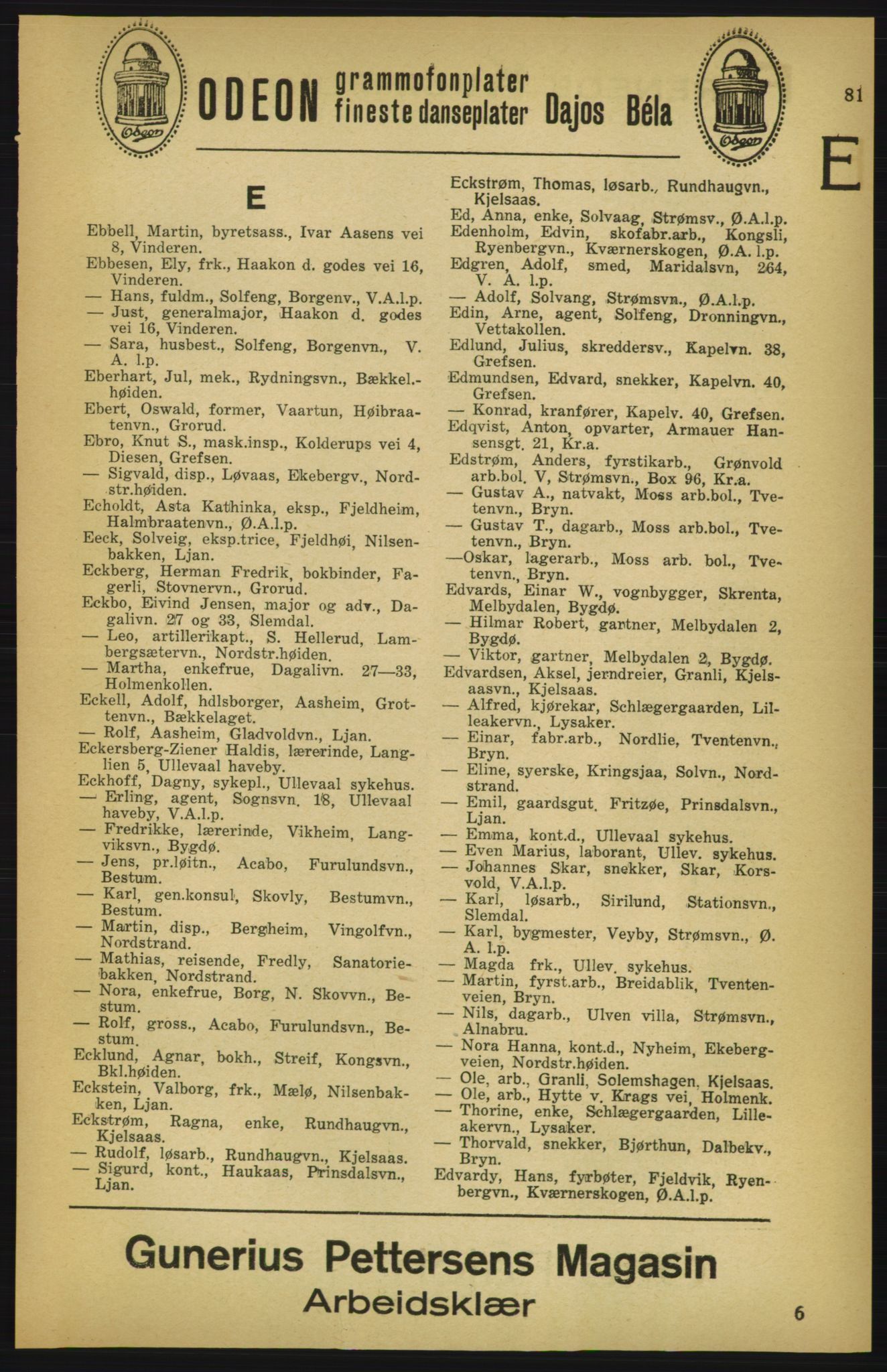 Aker adressebok/adressekalender, PUBL/001/A/003: Akers adressekalender, 1924-1925, p. 81