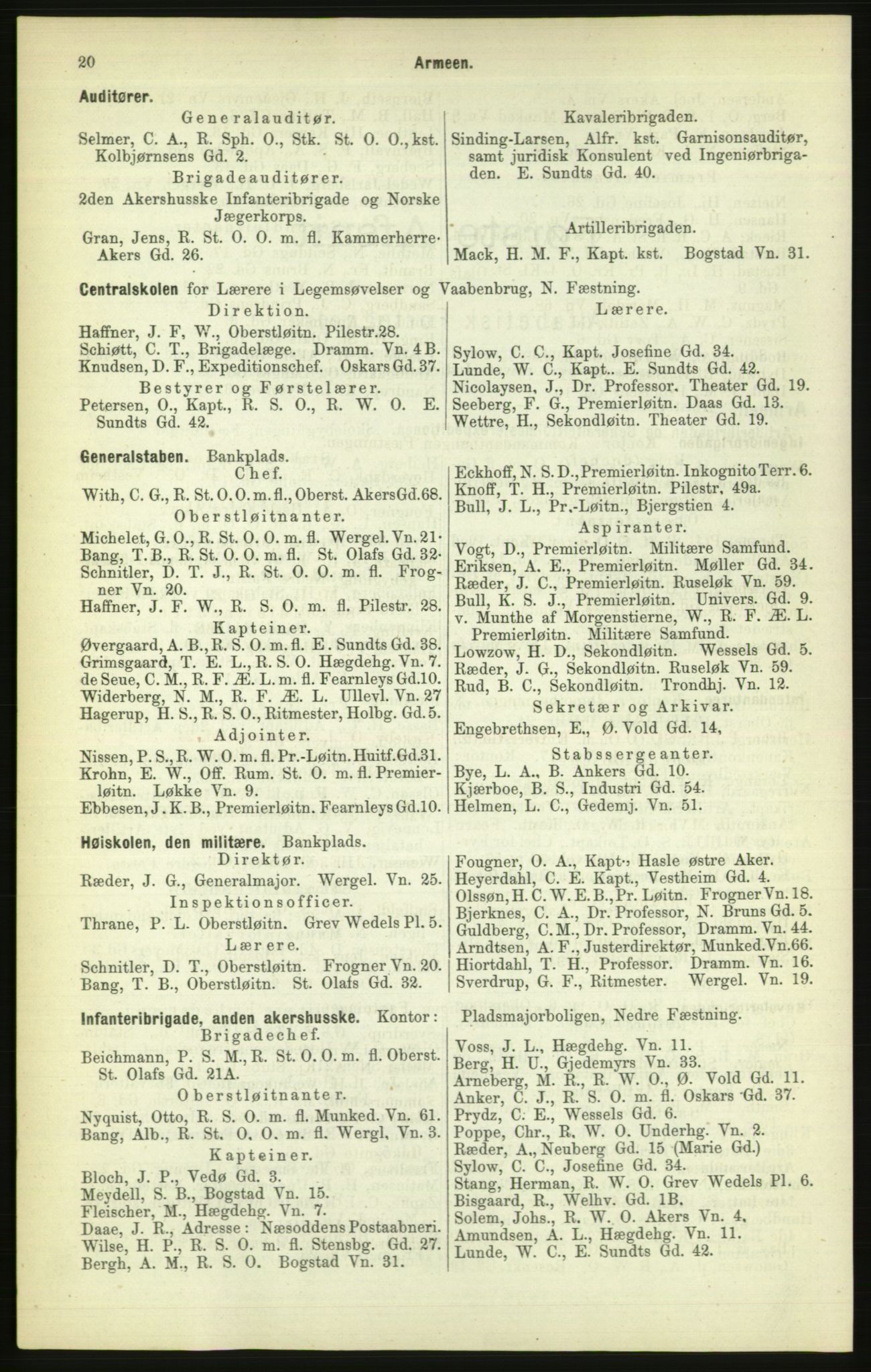 Kristiania/Oslo adressebok, PUBL/-, 1886, p. 20