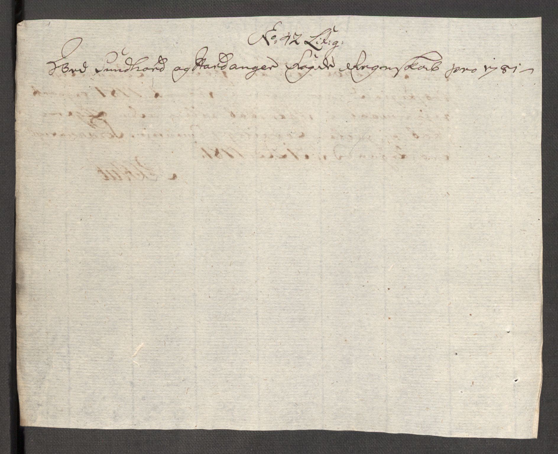 Rentekammeret inntil 1814, Reviderte regnskaper, Fogderegnskap, AV/RA-EA-4092/R48/L3097: Fogderegnskap Sunnhordland og Hardanger, 1781, p. 285