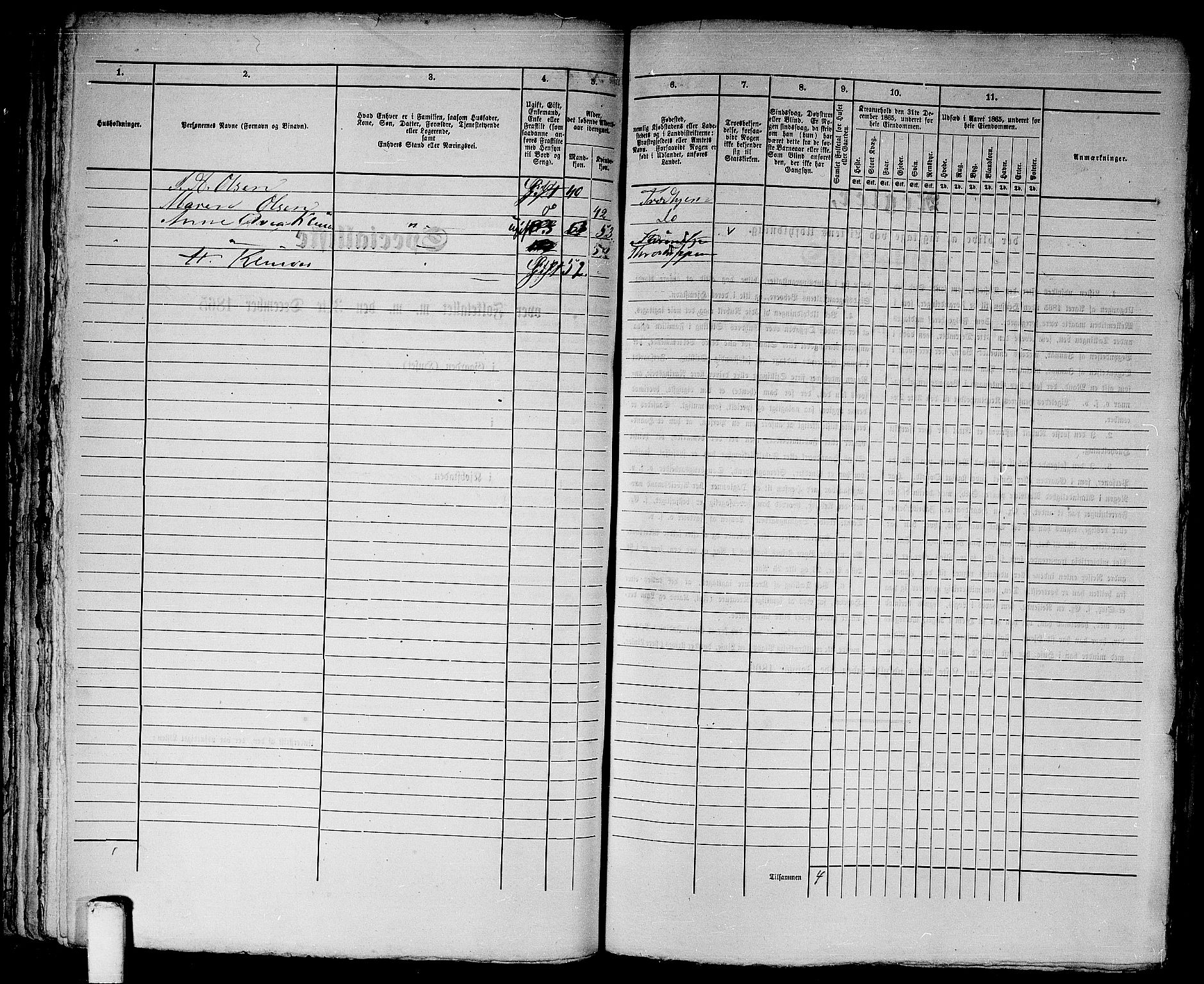 RA, 1865 census for Trondheim, 1865, p. 1634