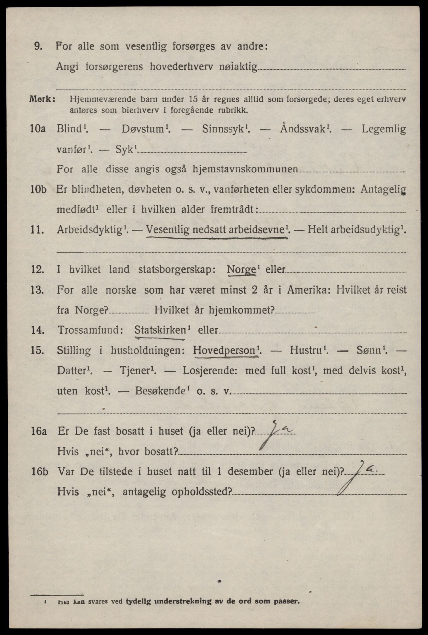 SAST, 1920 census for Vikedal, 1920, p. 2548