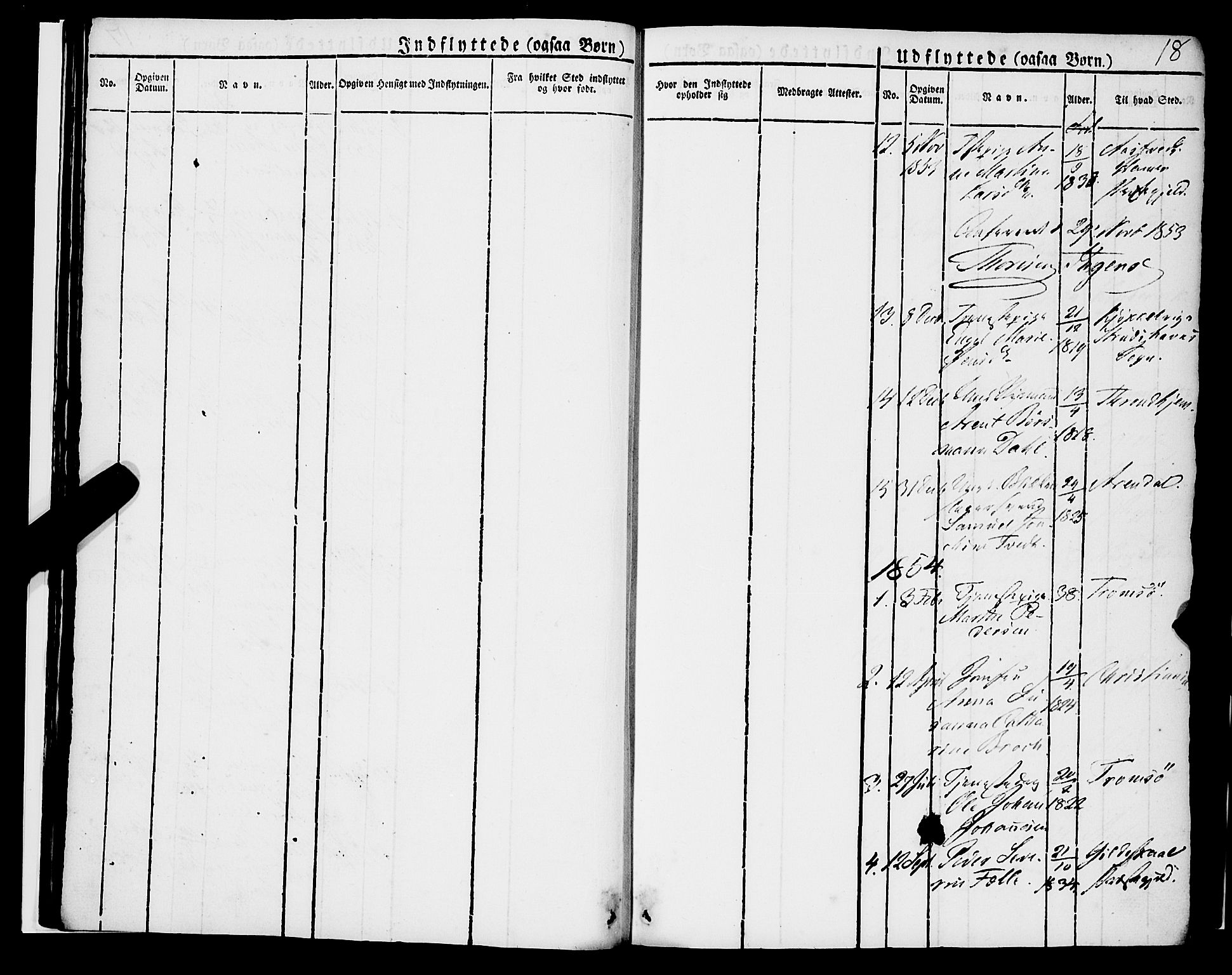 Korskirken sokneprestembete, SAB/A-76101/H/Haa/L0050: Parish register (official) no. F 1, 1821-1869, p. 18