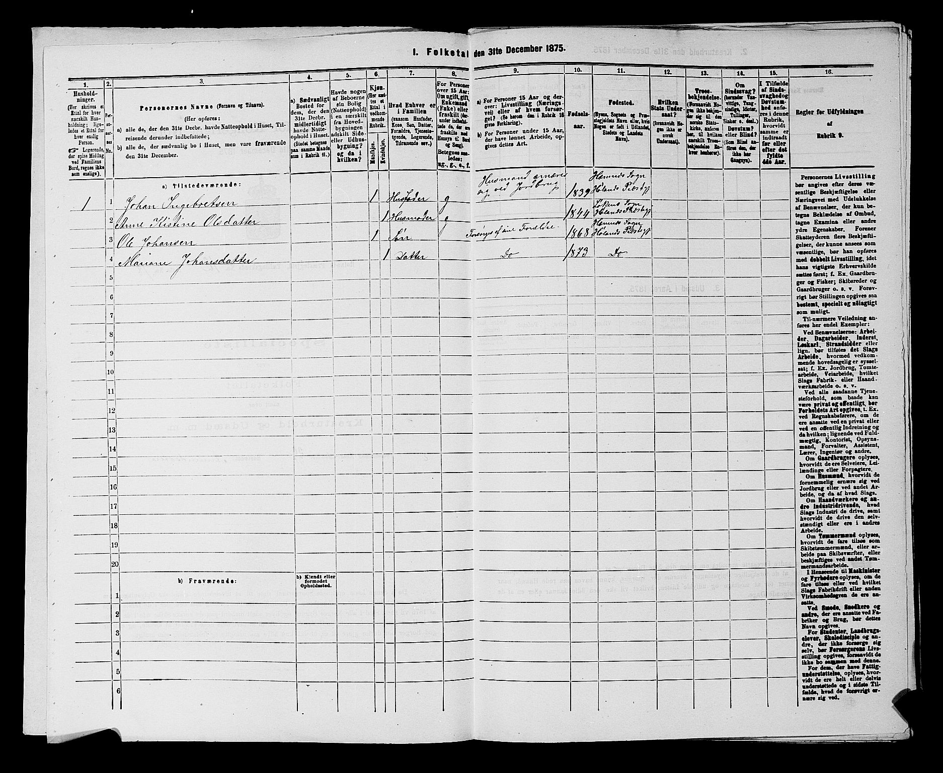 RA, 1875 census for 0221P Høland, 1875, p. 2137