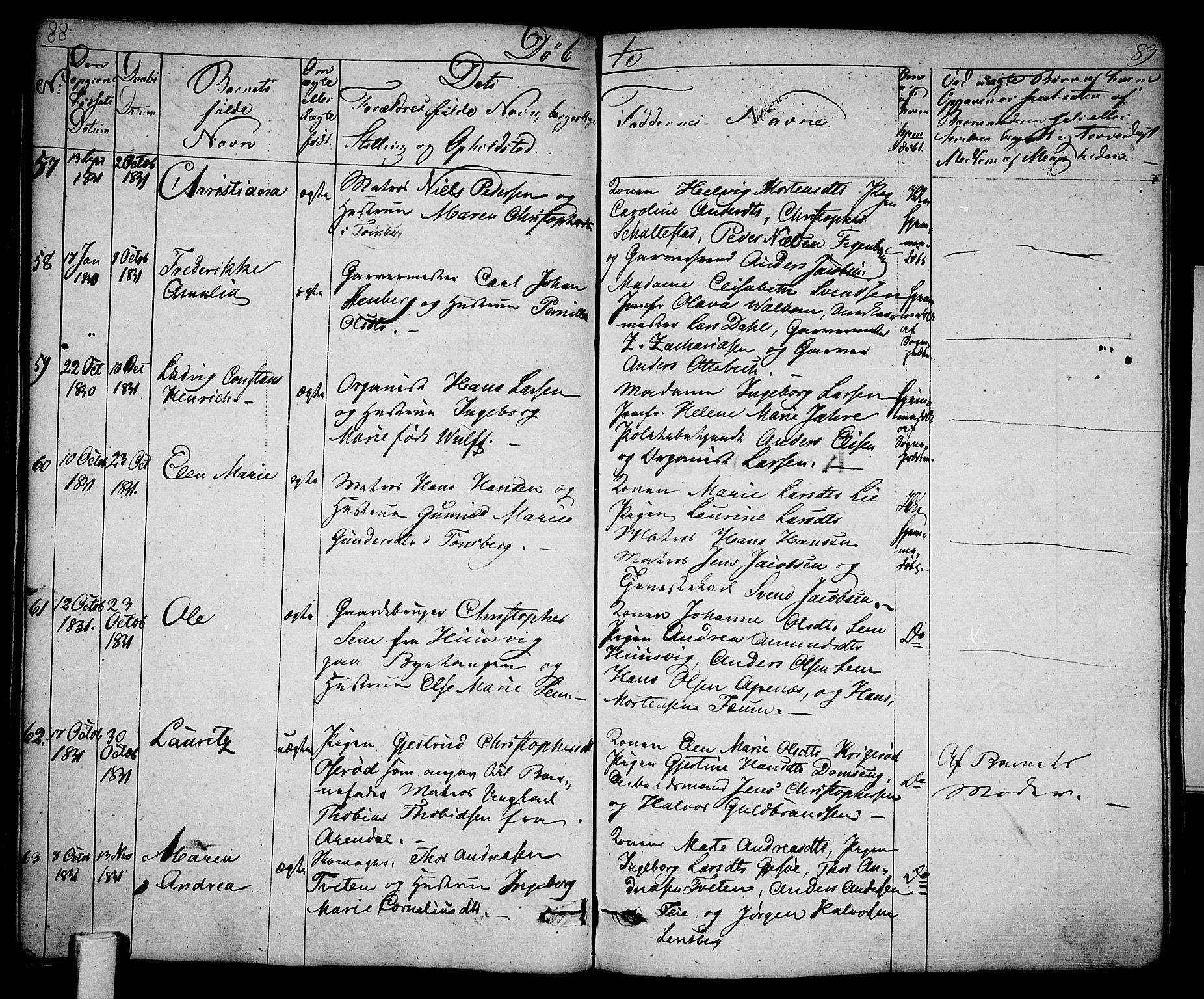 Tønsberg kirkebøker, SAKO/A-330/F/Fa/L0005: Parish register (official) no. I 5, 1827-1836, p. 88-89