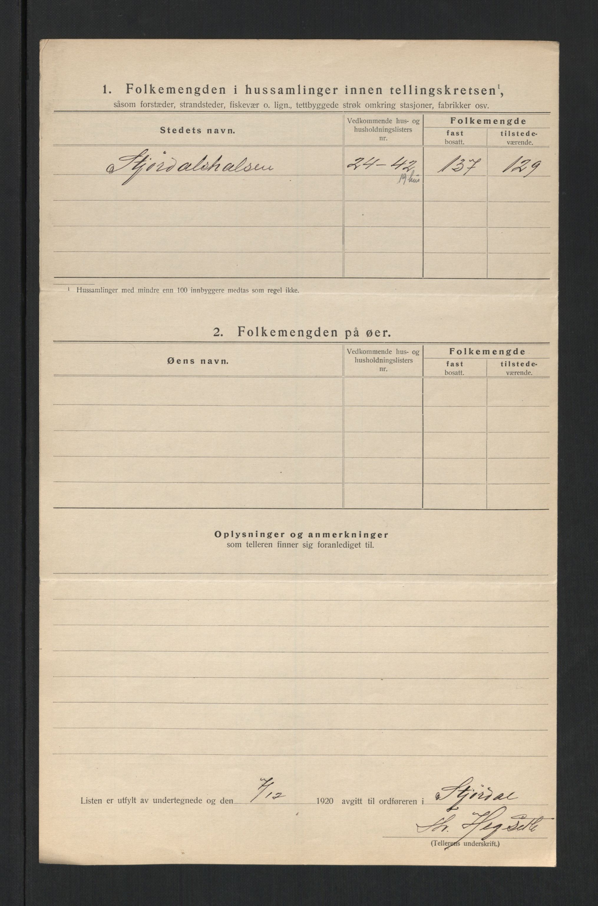 SAT, 1920 census for Stjørdal, 1920, p. 27