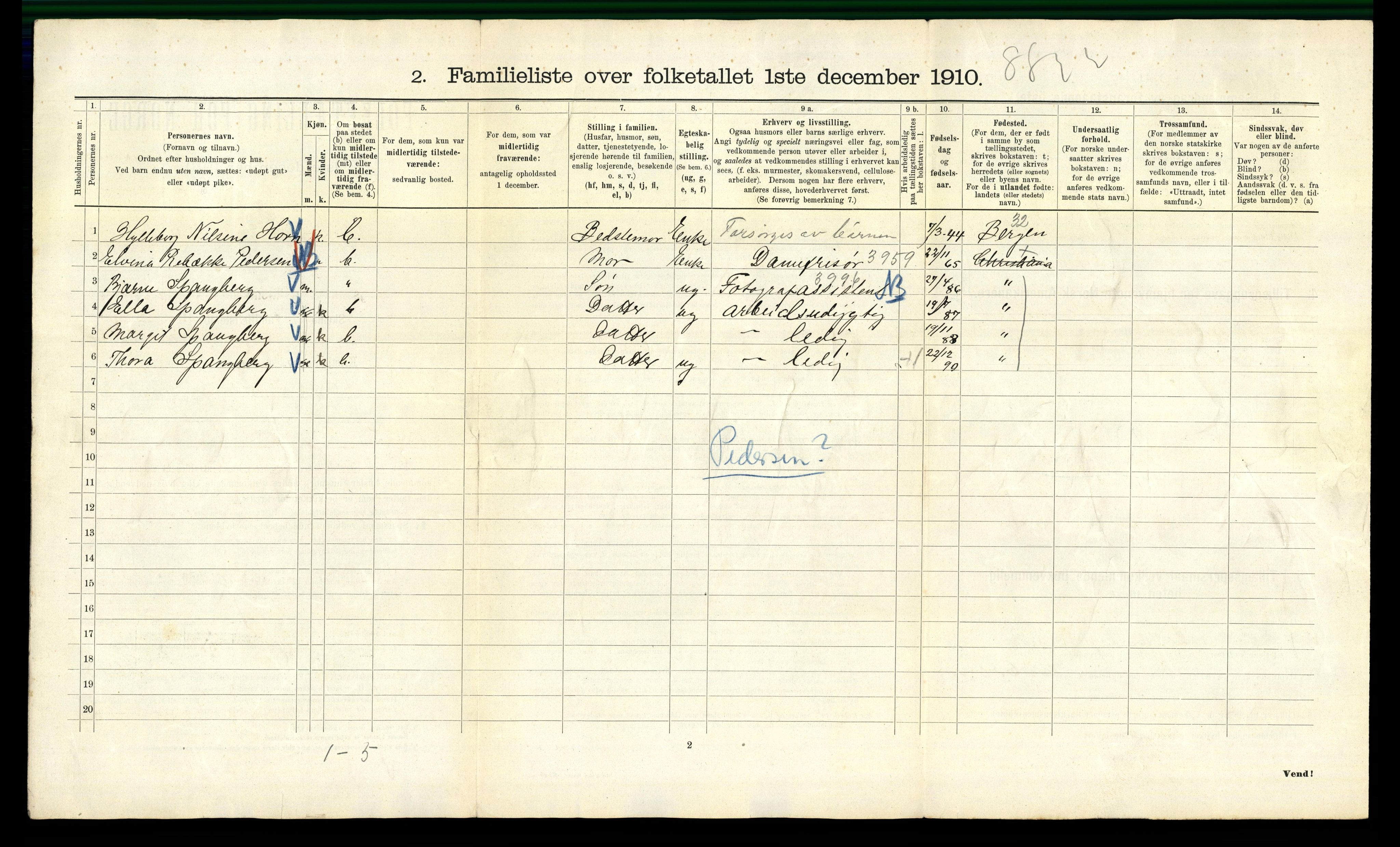 RA, 1910 census for Kristiania, 1910, p. 96832