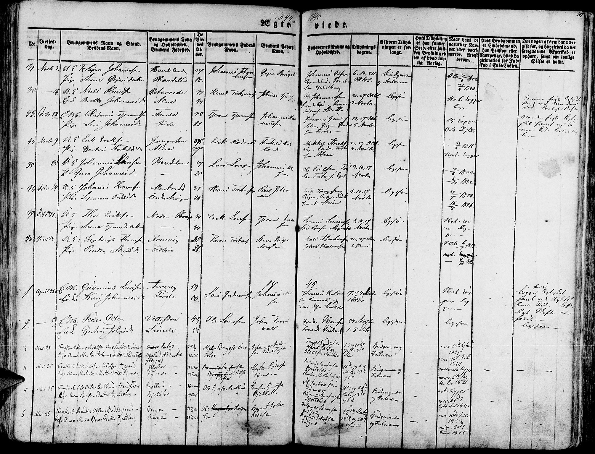 Fjelberg sokneprestembete, SAB/A-75201/H/Haa: Parish register (official) no. A 6, 1835-1851, p. 247