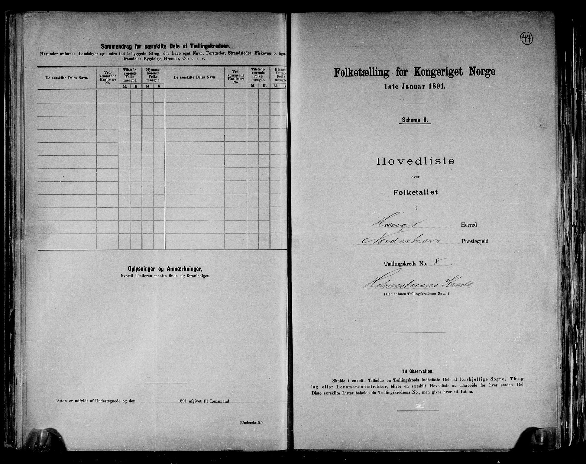 RA, 1891 census for 0613 Norderhov, 1891, p. 26