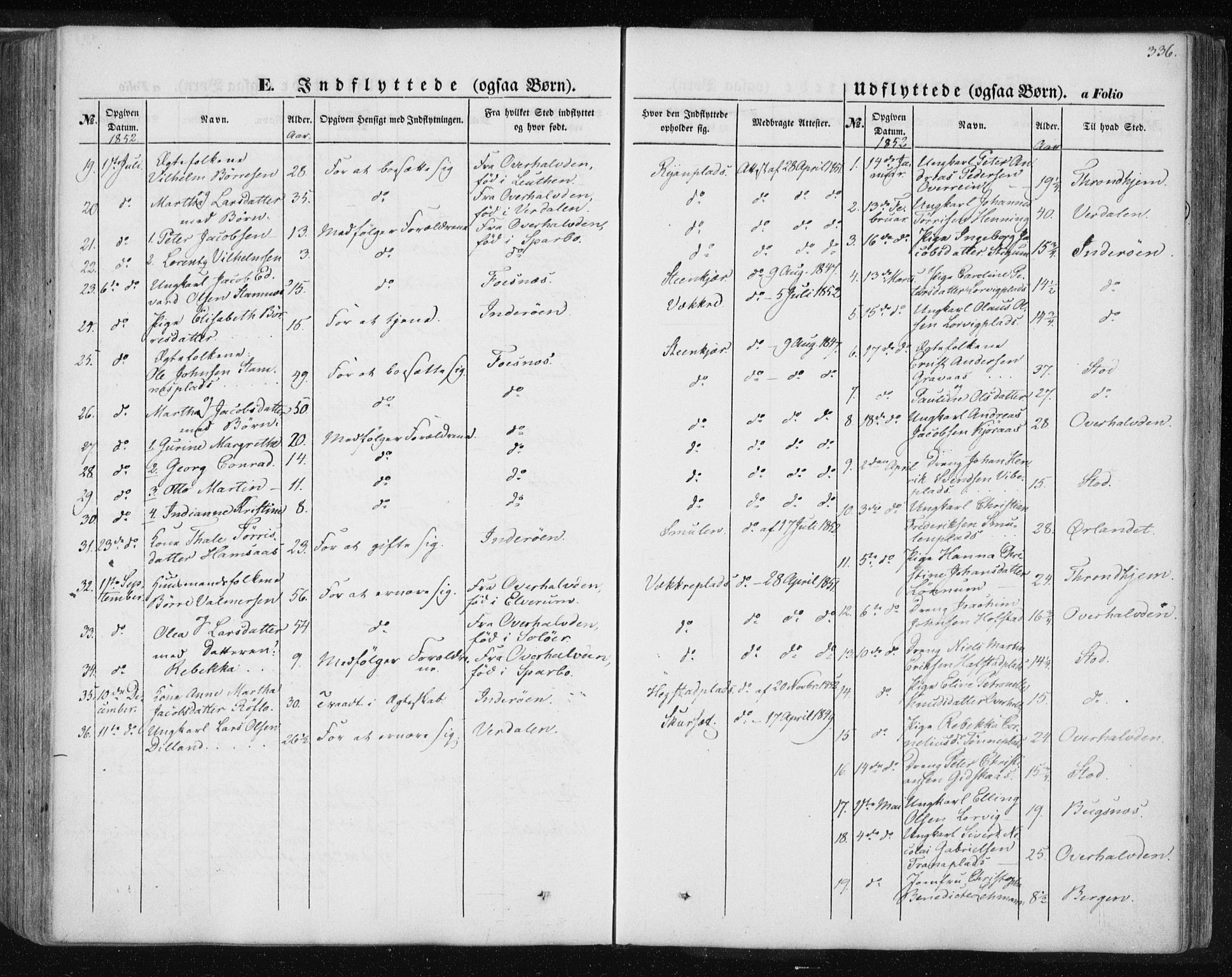 Ministerialprotokoller, klokkerbøker og fødselsregistre - Nord-Trøndelag, SAT/A-1458/735/L0342: Parish register (official) no. 735A07 /1, 1849-1862, p. 336
