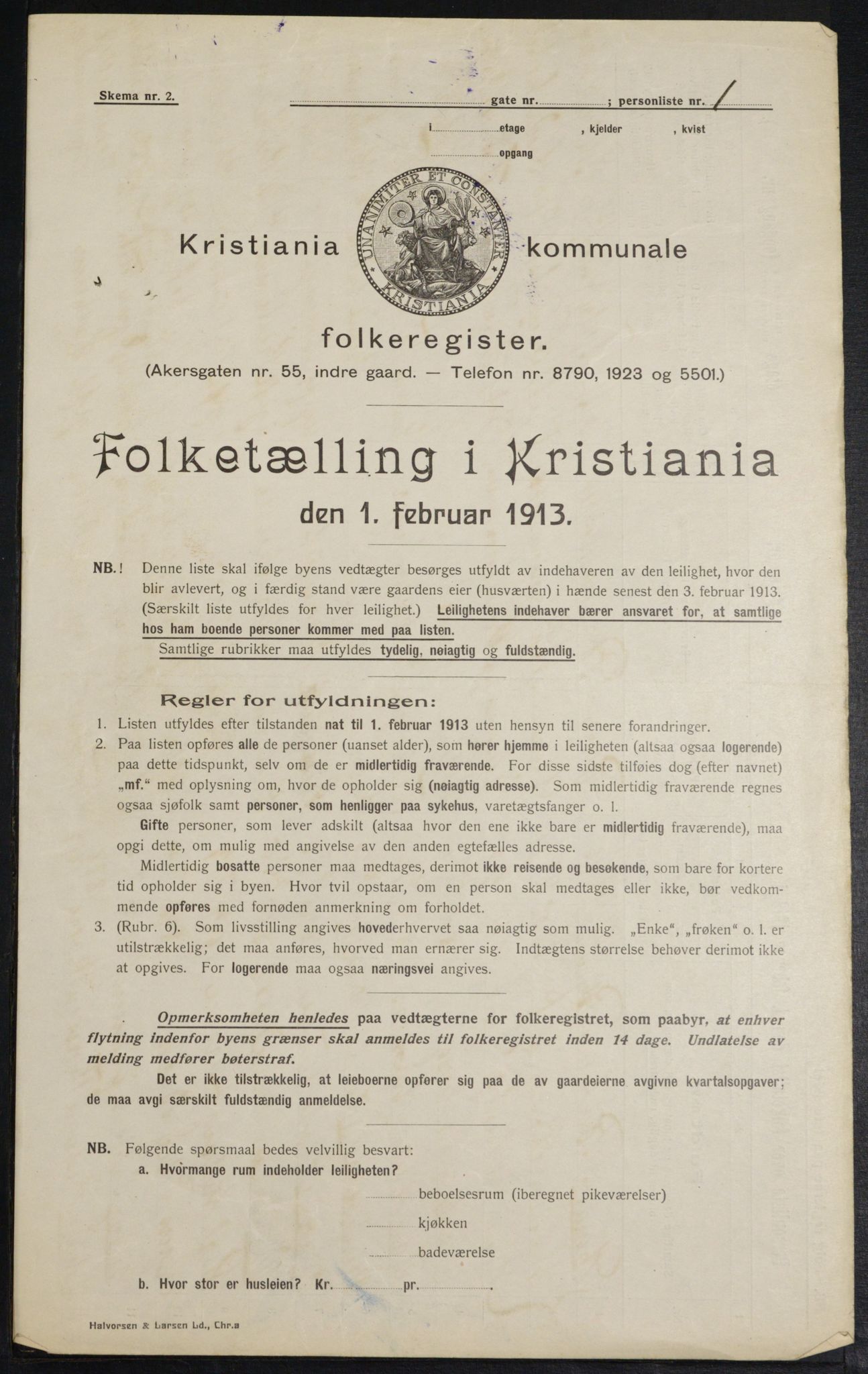 OBA, Municipal Census 1913 for Kristiania, 1913, p. 94594