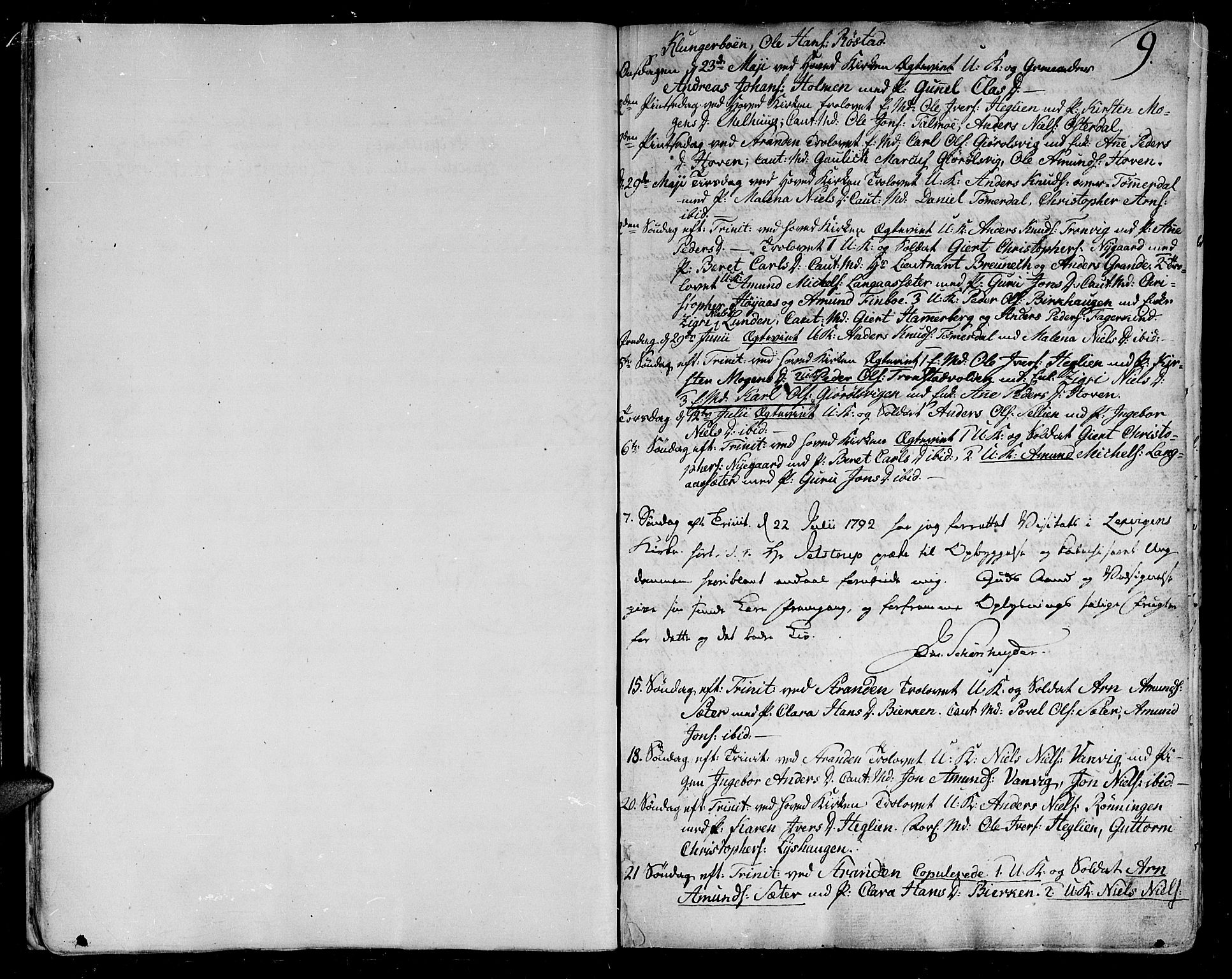 Ministerialprotokoller, klokkerbøker og fødselsregistre - Nord-Trøndelag, SAT/A-1458/701/L0004: Parish register (official) no. 701A04, 1783-1816, p. 9