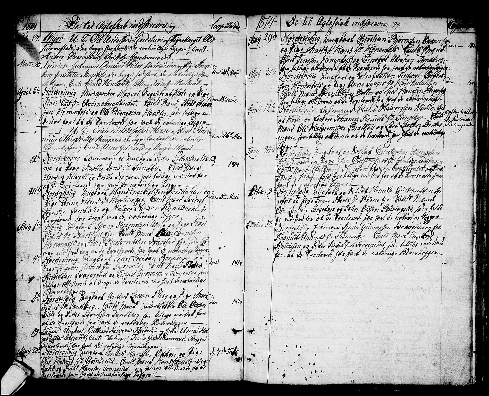 Norderhov kirkebøker, AV/SAKO-A-237/F/Fa/L0007: Parish register (official) no. 7, 1812-1814, p. 154