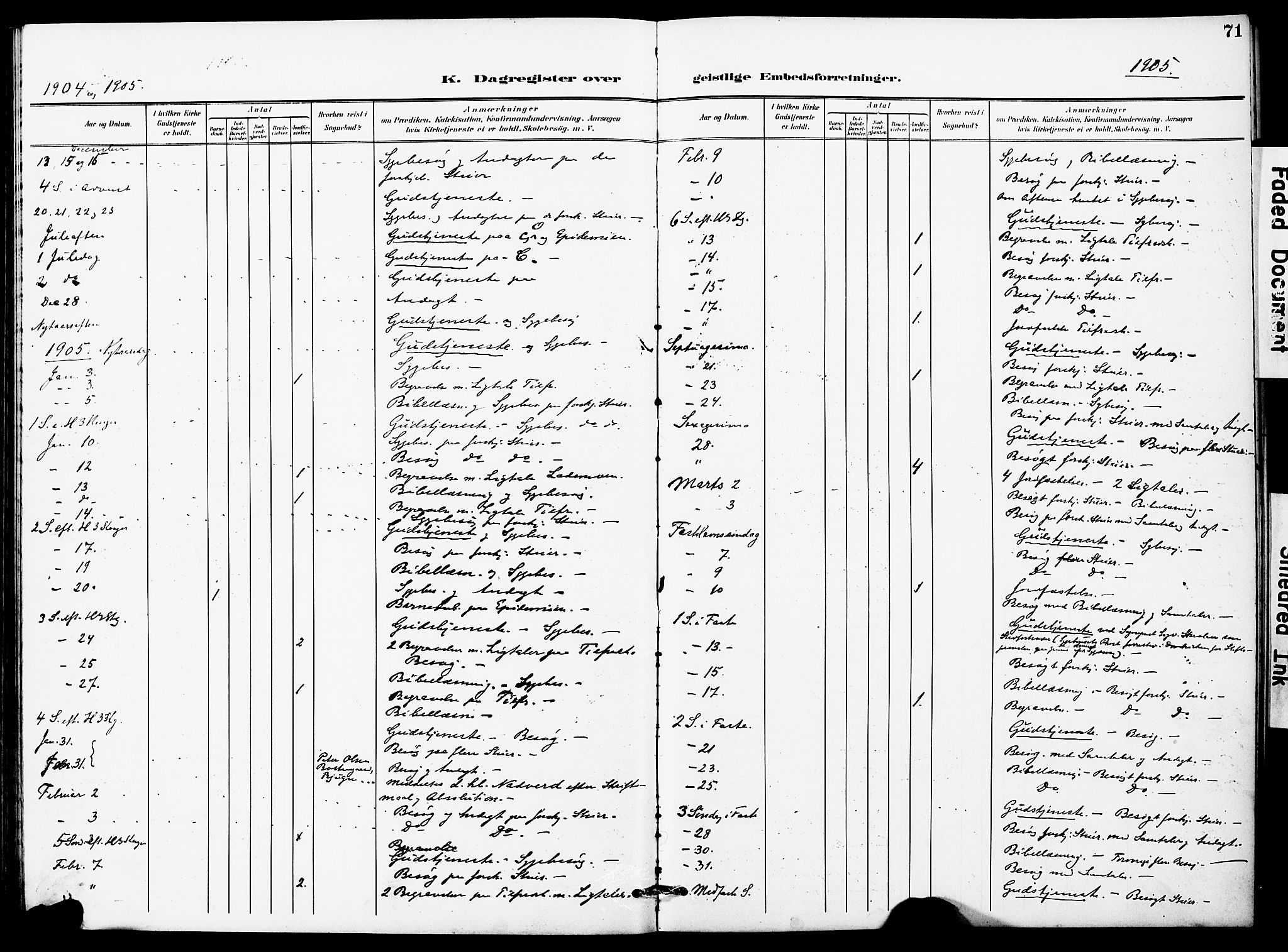 Ministerialprotokoller, klokkerbøker og fødselsregistre - Sør-Trøndelag, SAT/A-1456/628/L0483: Parish register (official) no. 628A01, 1902-1920, p. 71