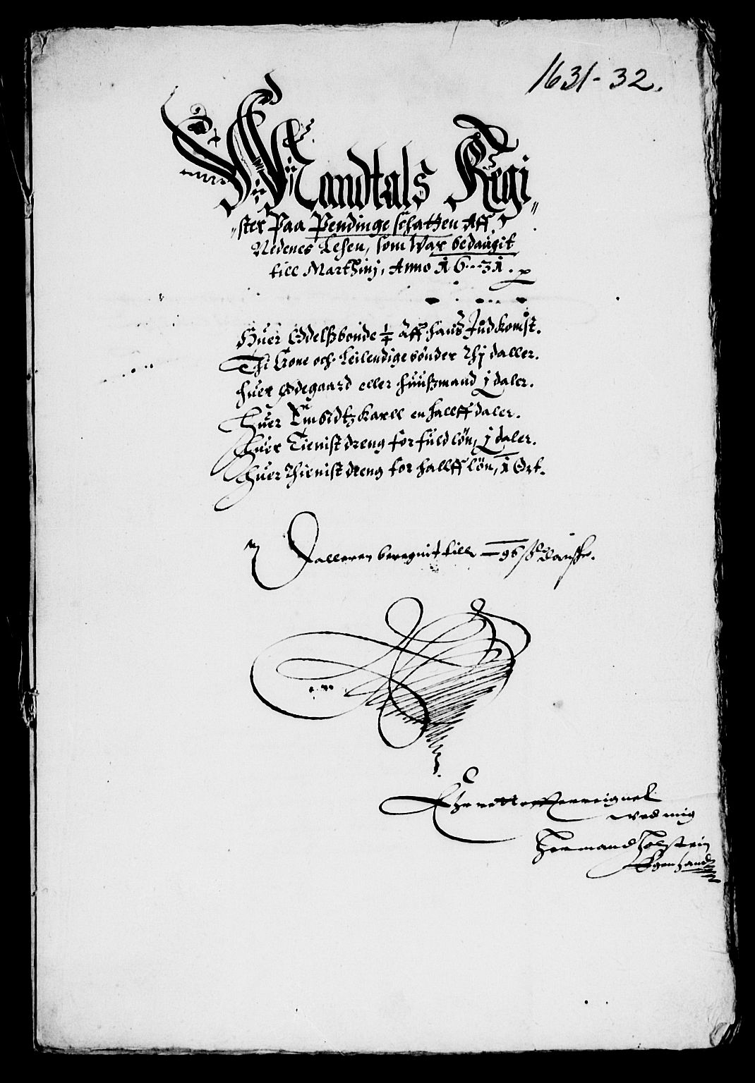 Rentekammeret inntil 1814, Reviderte regnskaper, Lensregnskaper, AV/RA-EA-5023/R/Rb/Rbq/L0021: Nedenes len. Mandals len. Råbyggelag., 1631-1633