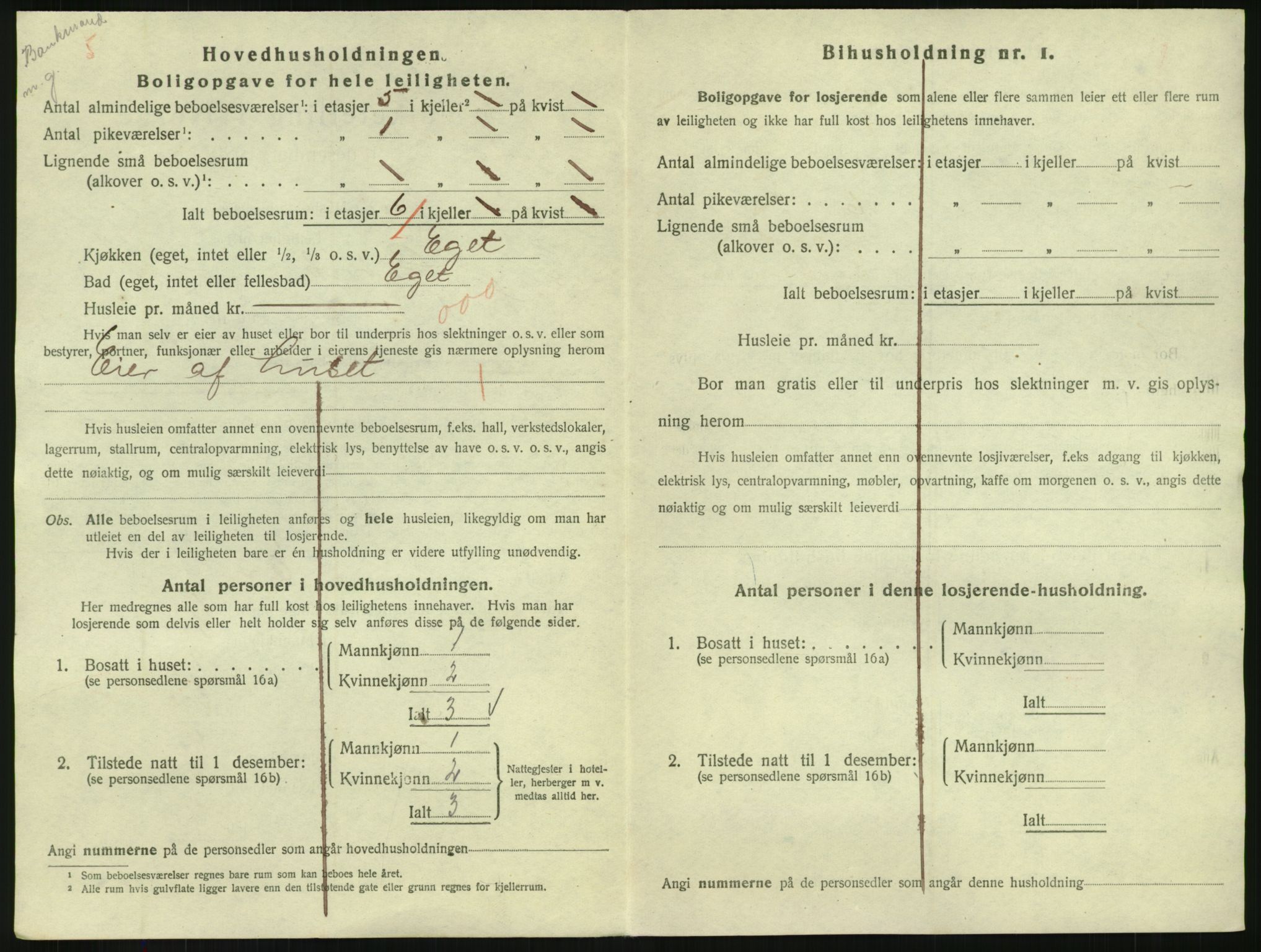 SAH, 1920 census for Gjøvik, 1920, p. 609