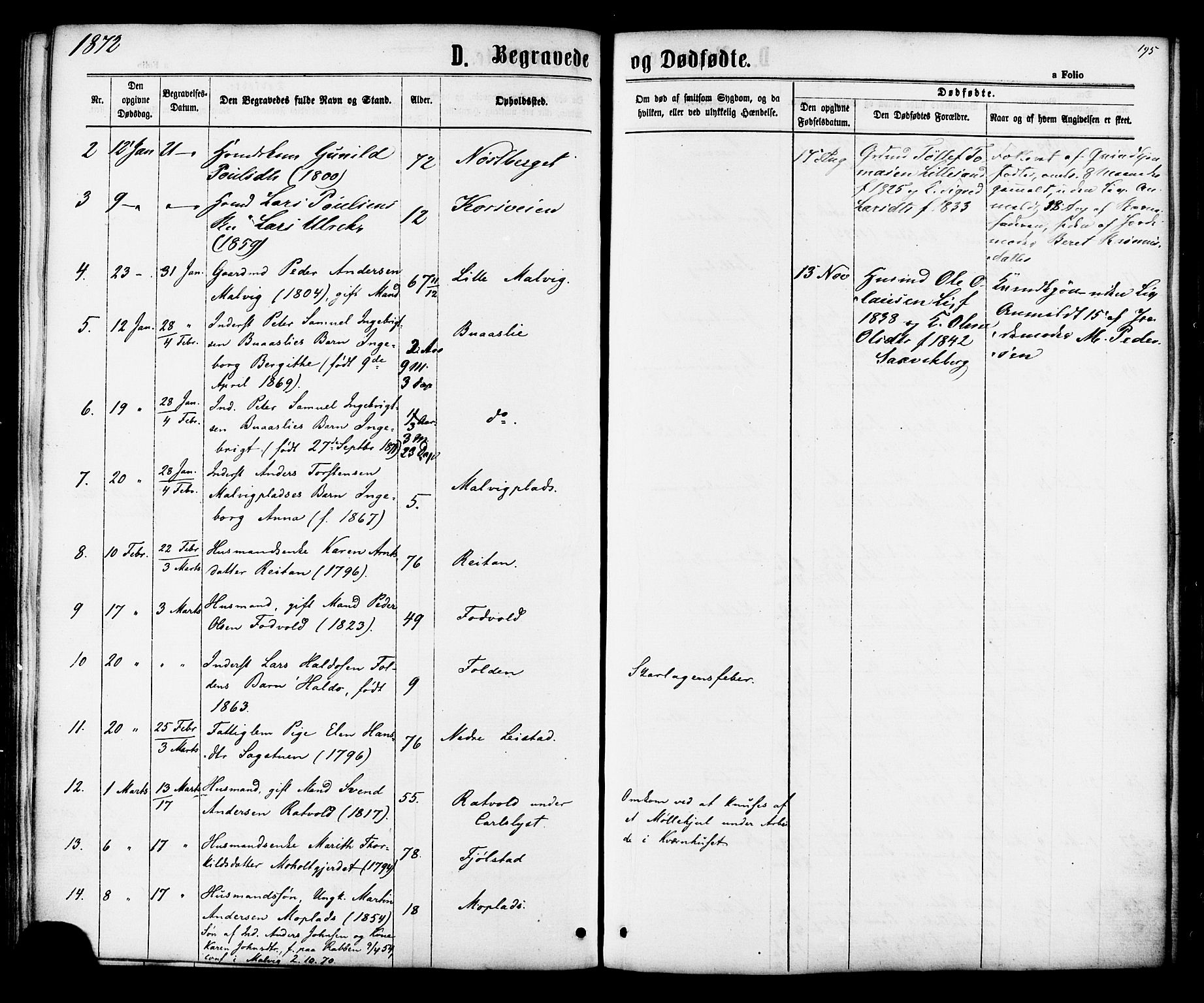 Ministerialprotokoller, klokkerbøker og fødselsregistre - Sør-Trøndelag, SAT/A-1456/616/L0409: Parish register (official) no. 616A06, 1865-1877, p. 195