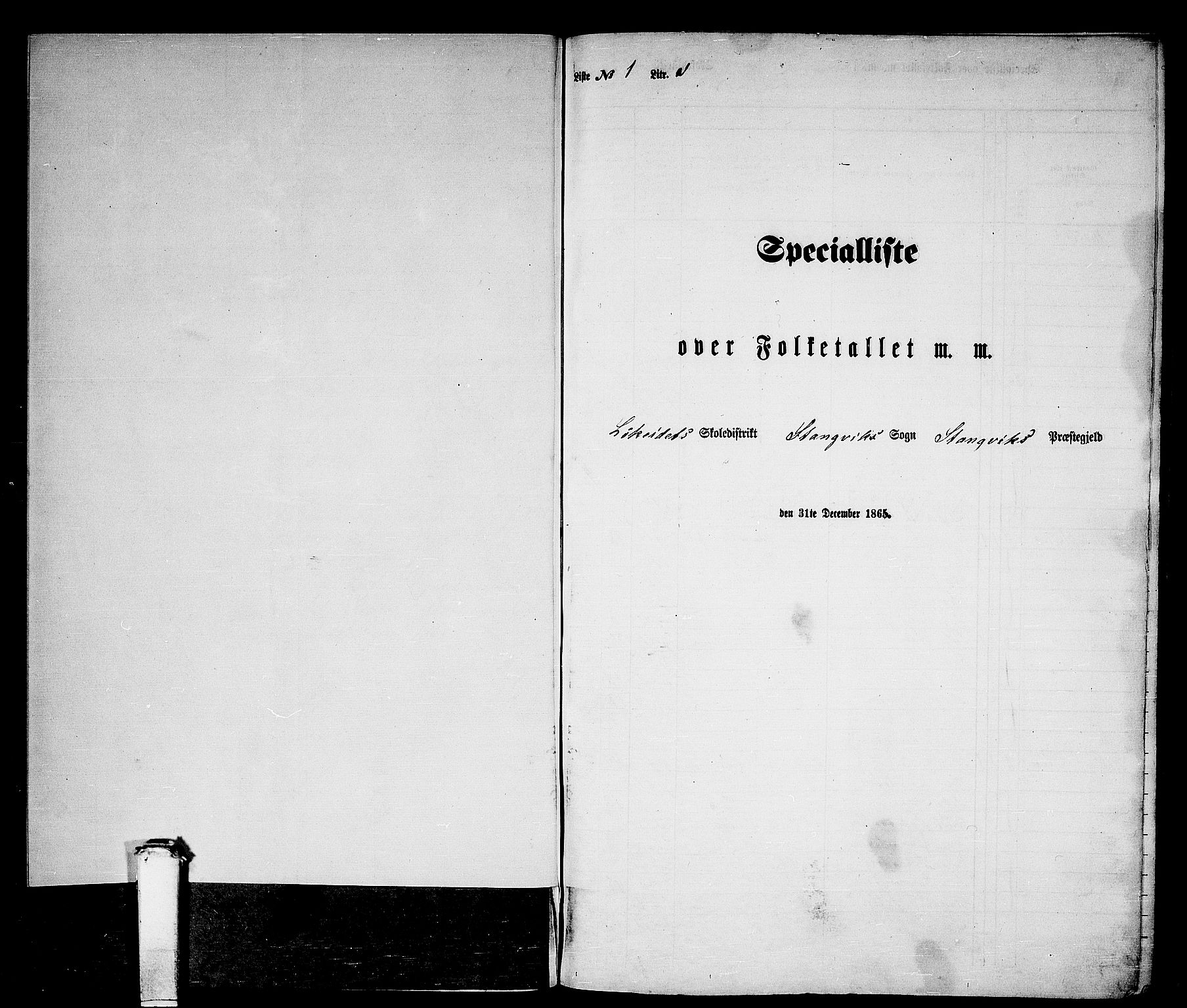 RA, 1865 census for Stangvik, 1865, p. 13