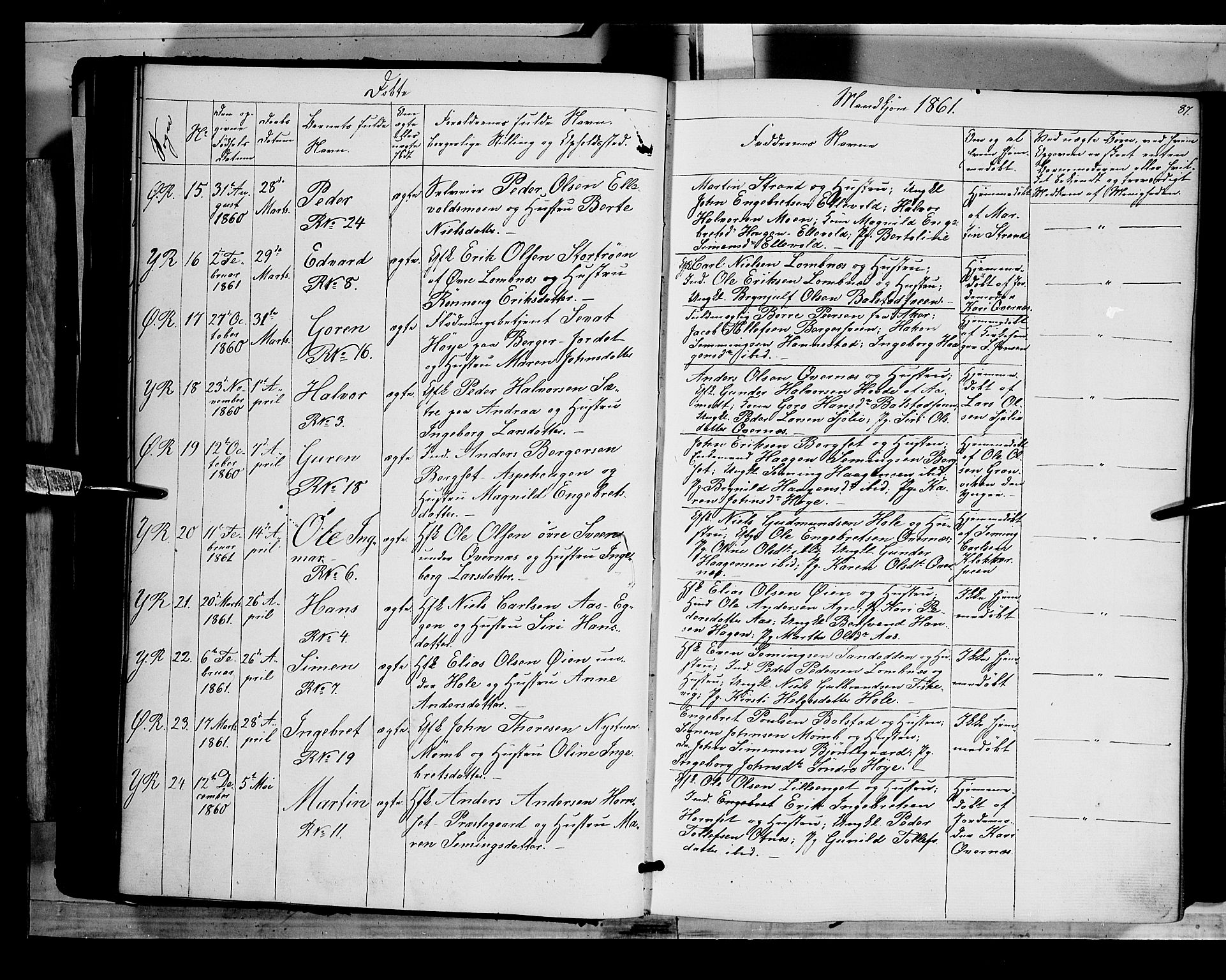 Rendalen prestekontor, AV/SAH-PREST-054/H/Ha/Haa/L0005: Parish register (official) no. 5, 1853-1866, p. 87