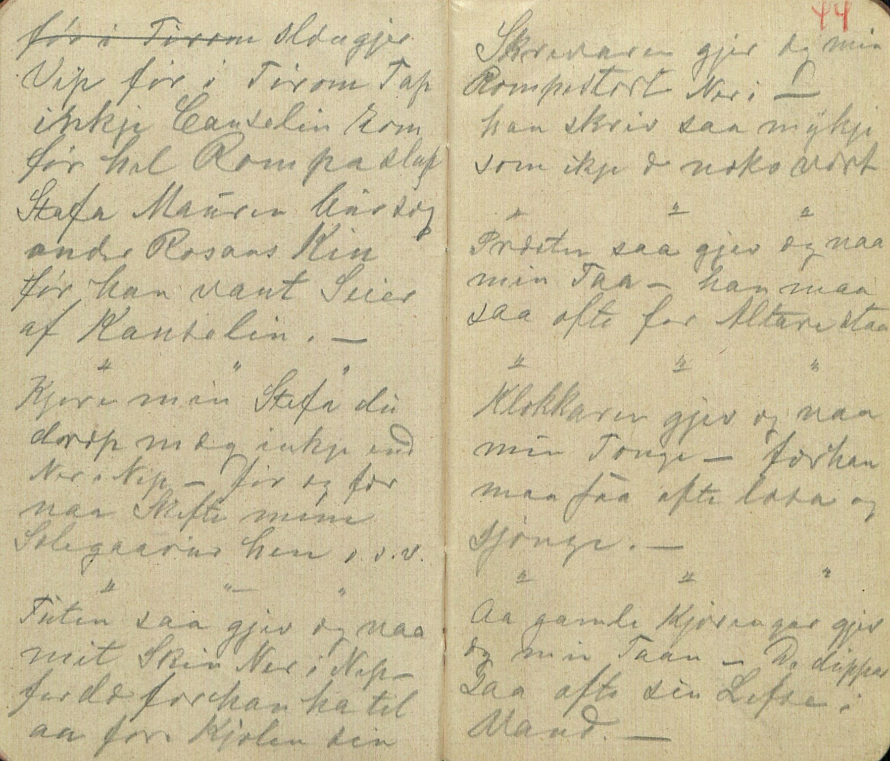 Rikard Berge, TEMU/TGM-A-1003/F/L0016/0014: 529-550 / 542 Oppskrifter av Halvor N. Tvedten, 1893, p. 43-44