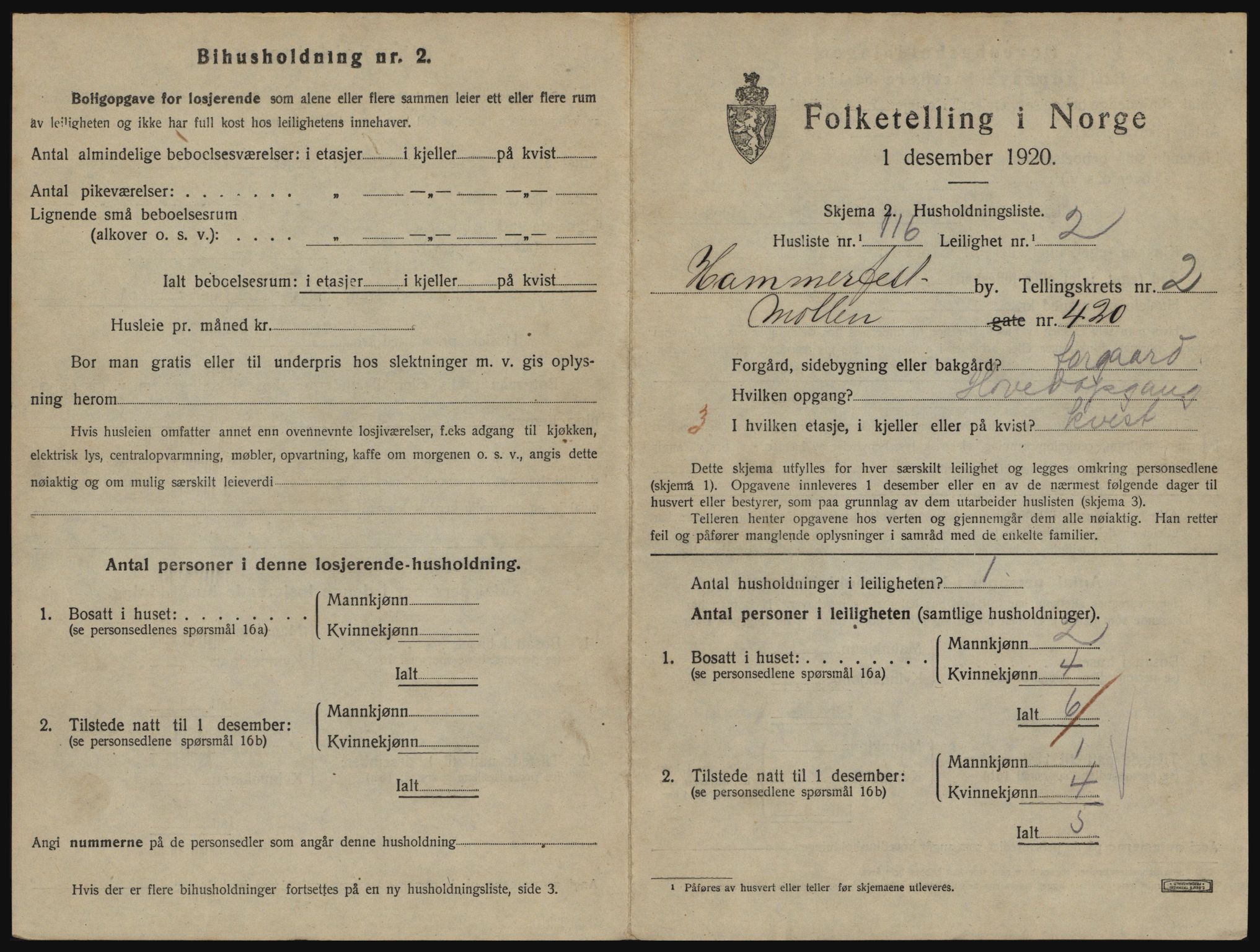 SATØ, 1920 census for Hammerfest, 1920, p. 2242