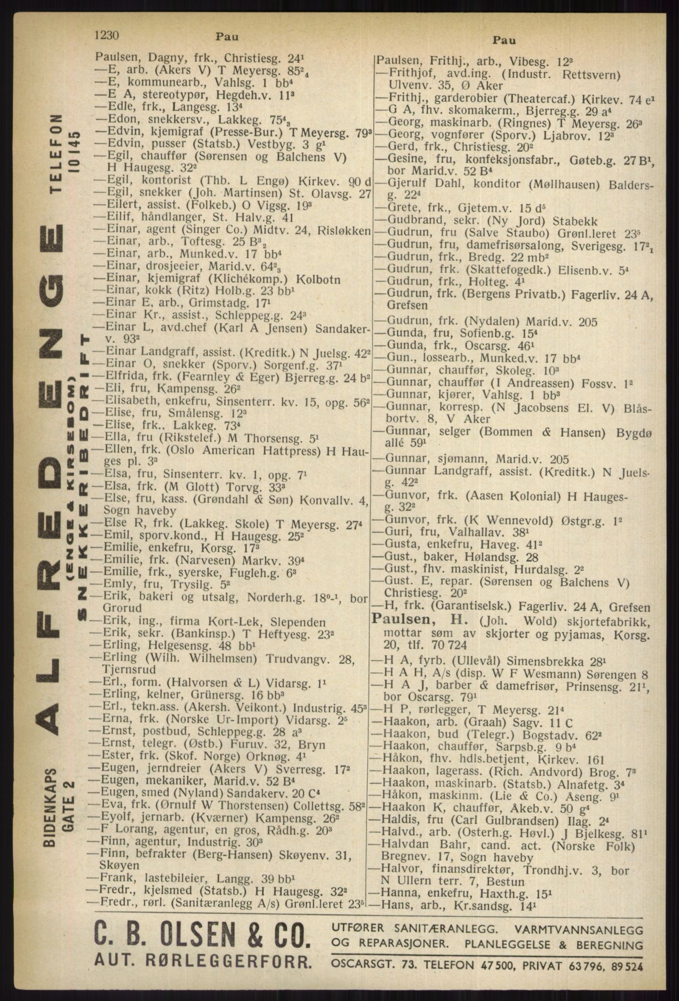 Kristiania/Oslo adressebok, PUBL/-, 1937, p. 1230