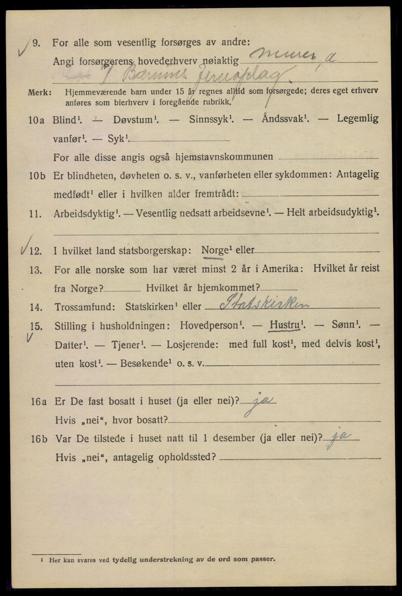 SAO, 1920 census for Kristiania, 1920, p. 262886