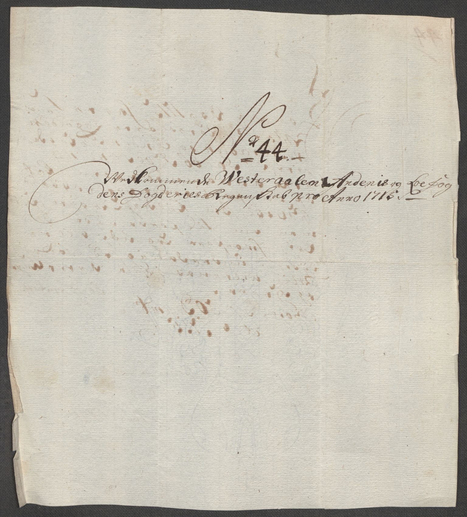 Rentekammeret inntil 1814, Reviderte regnskaper, Fogderegnskap, AV/RA-EA-4092/R67/L4681: Fogderegnskap Vesterålen, Andenes og Lofoten, 1715, p. 220