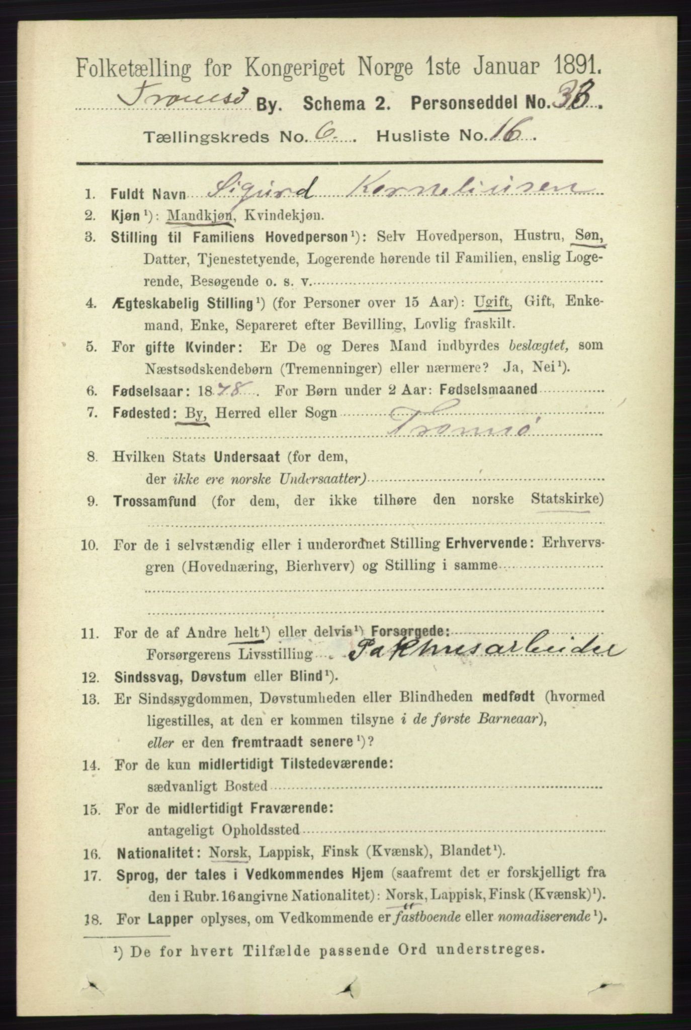 RA, 1891 census for 1902 Tromsø, 1891, p. 5762