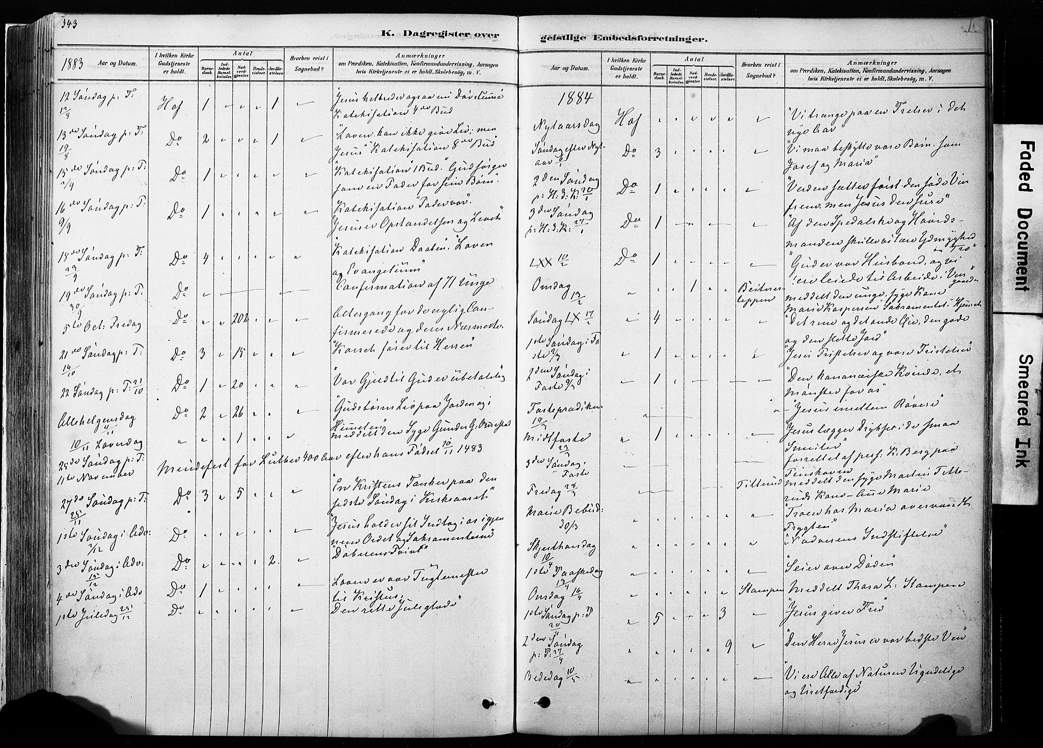 Hof prestekontor, AV/SAH-PREST-038/H/Ha/Haa/L0010: Parish register (official) no. 10, 1878-1909, p. 343