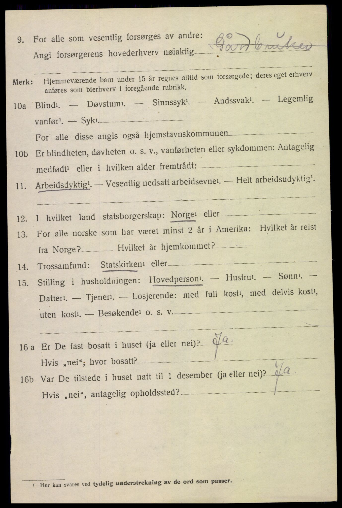 SAK, 1920 census for Øyestad, 1920, p. 8111