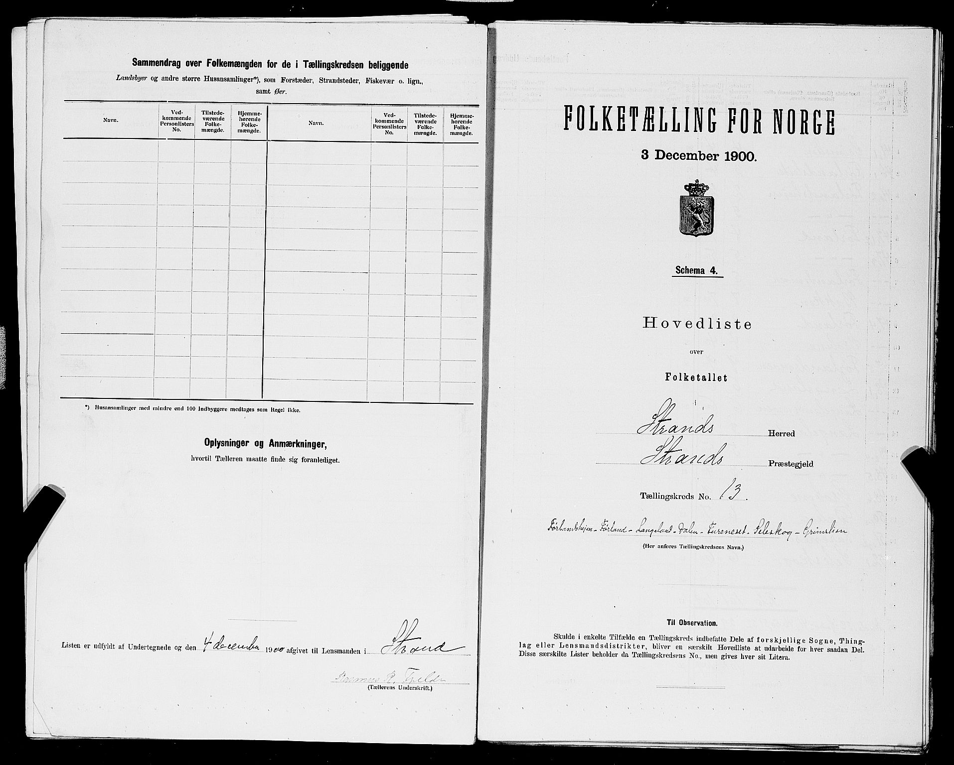 SAST, 1900 census for Strand, 1900, p. 51