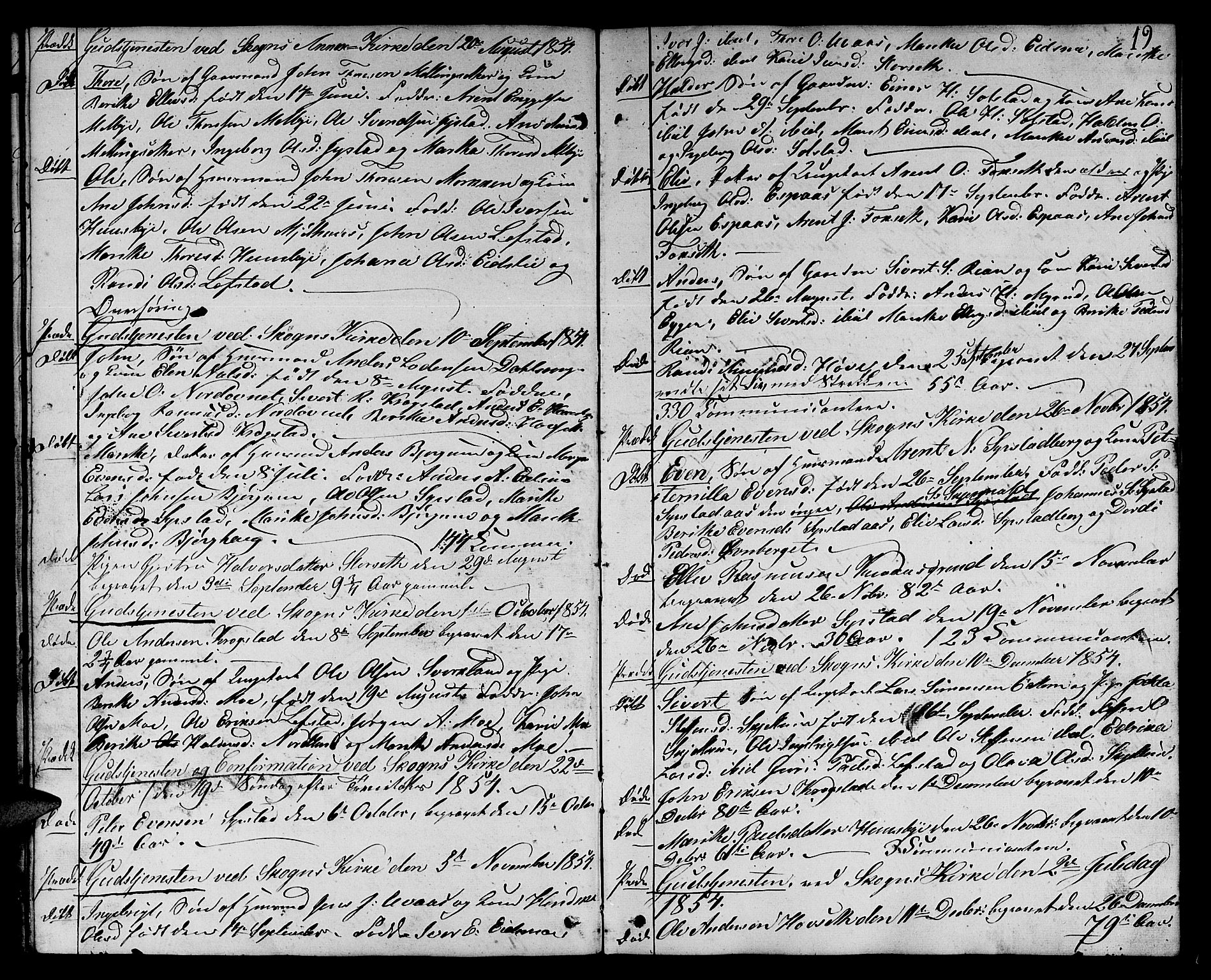 Ministerialprotokoller, klokkerbøker og fødselsregistre - Sør-Trøndelag, SAT/A-1456/667/L0797: Parish register (copy) no. 667C02, 1849-1867, p. 19