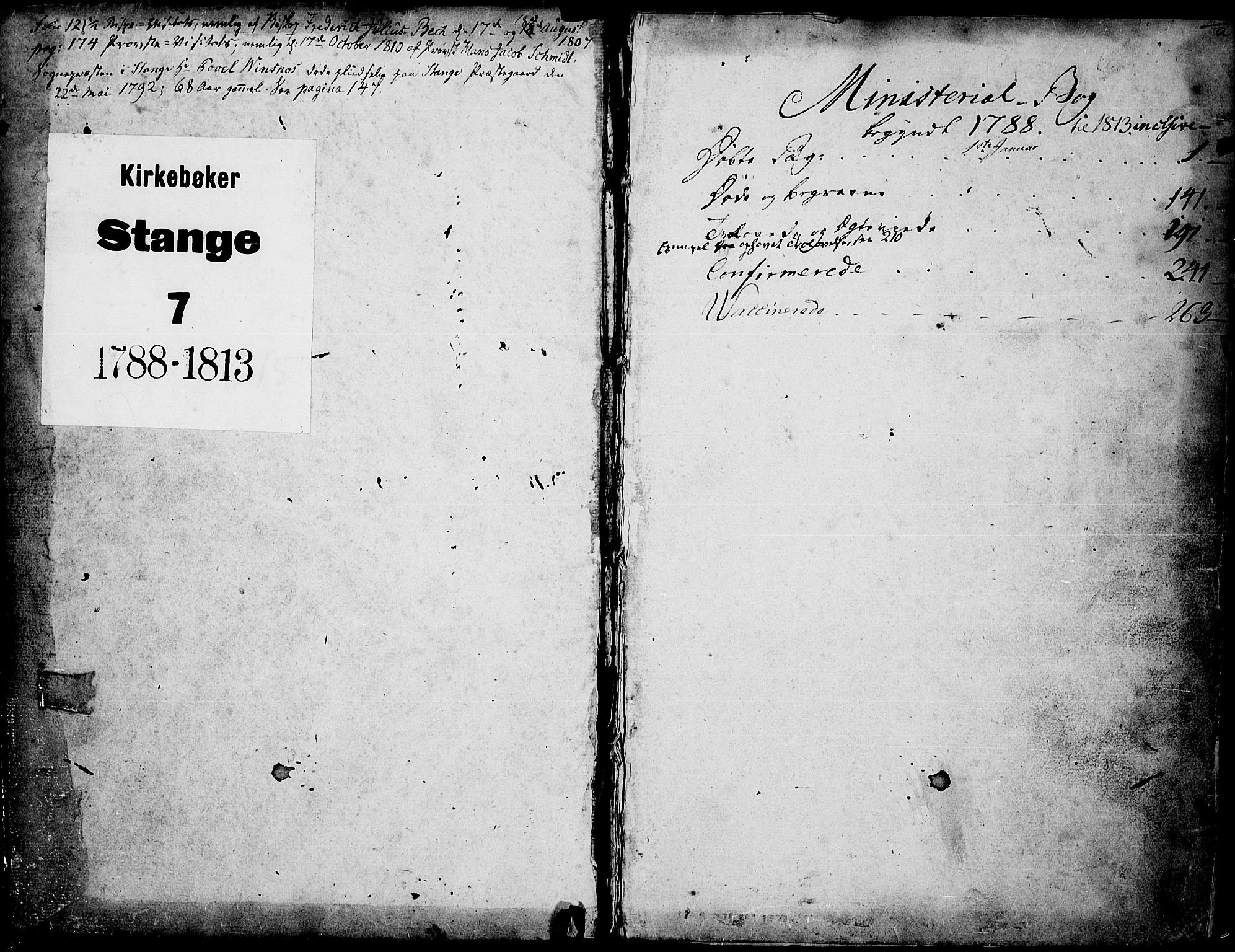 Stange prestekontor, SAH/PREST-002/K/L0007: Parish register (official) no. 7, 1788-1813