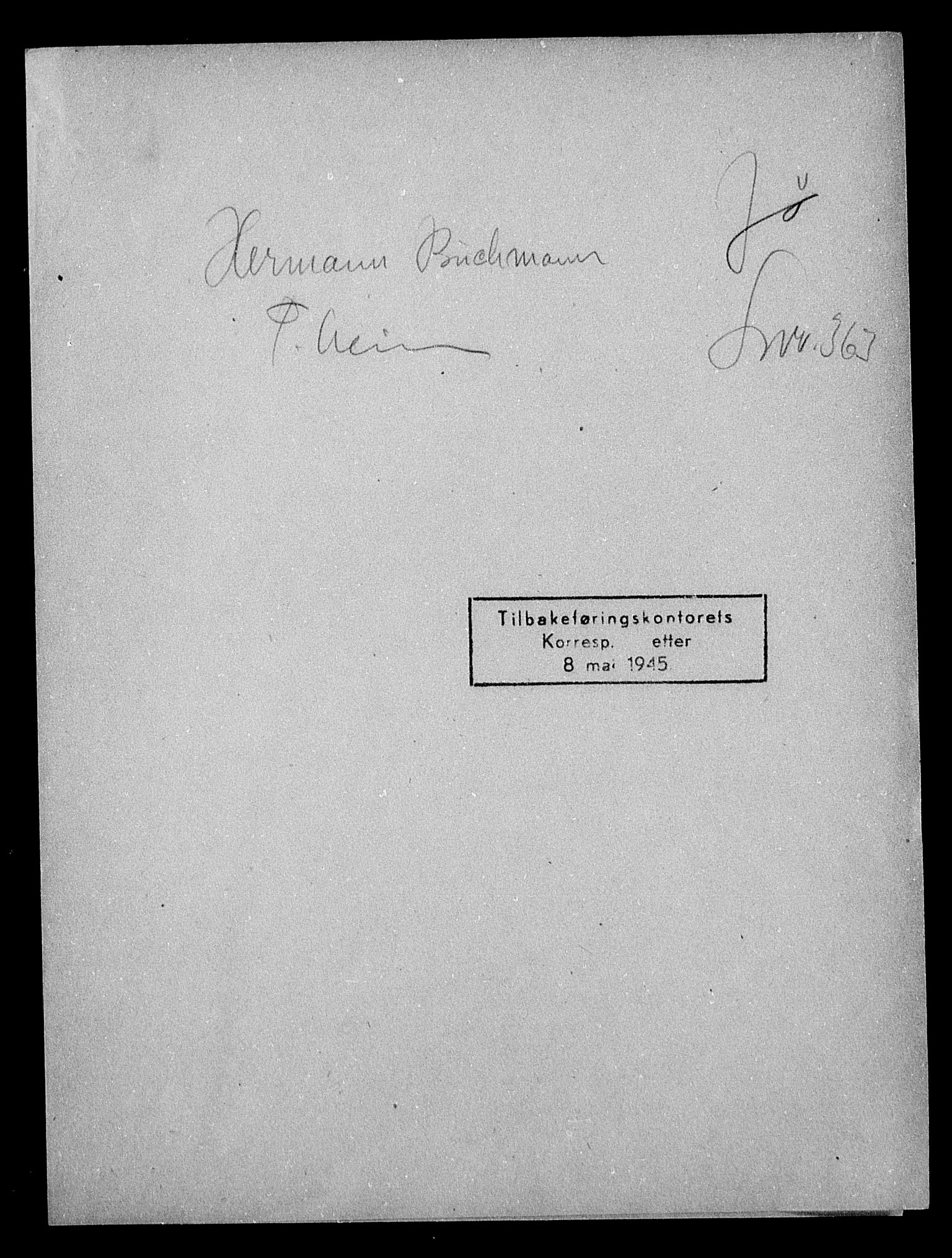 Justisdepartementet, Tilbakeføringskontoret for inndratte formuer, AV/RA-S-1564/H/Hc/Hca/L0894: --, 1945-1947, p. 107