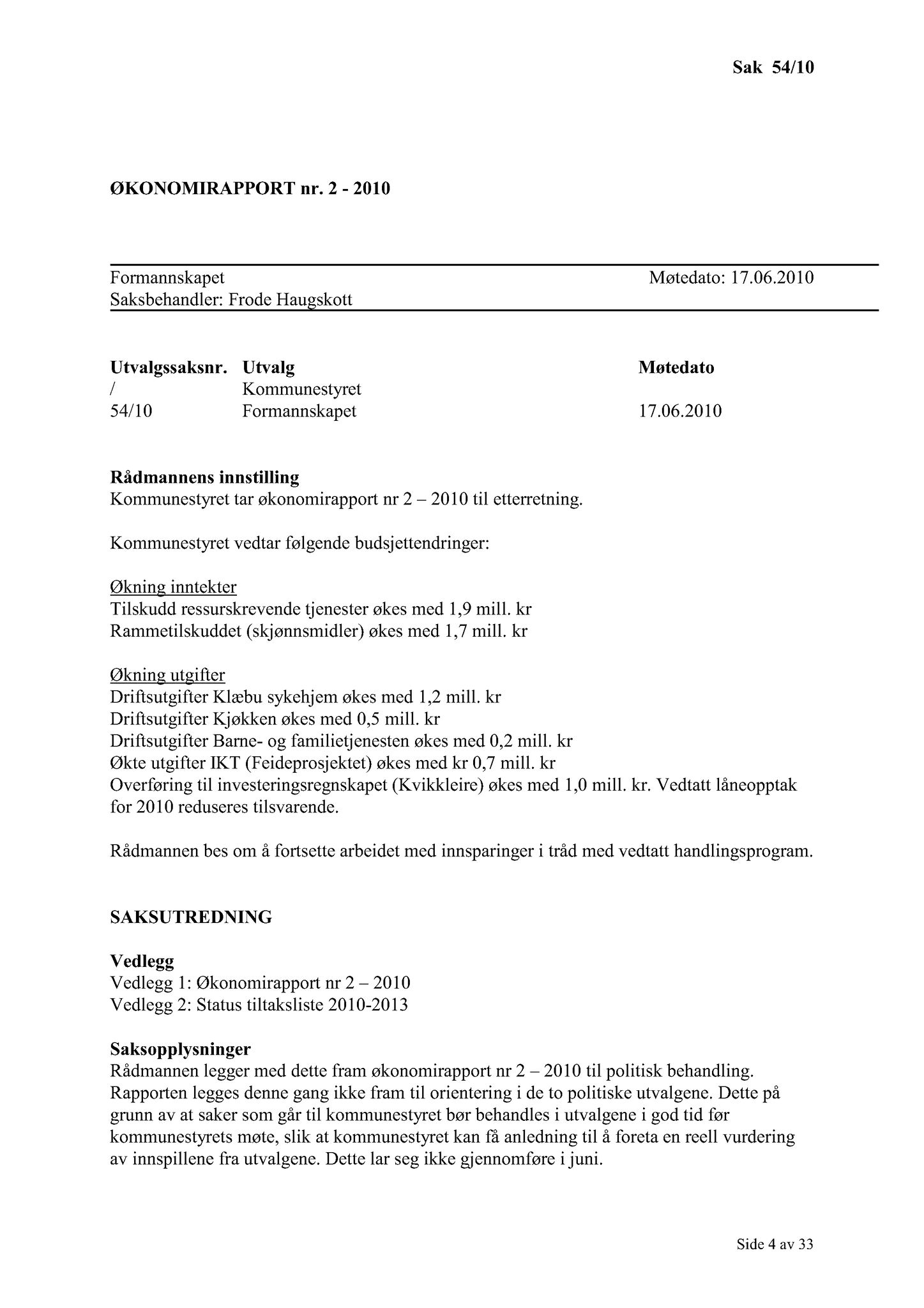 Klæbu Kommune, TRKO/KK/02-FS/L003: Formannsskapet - Møtedokumenter, 2010, p. 1175