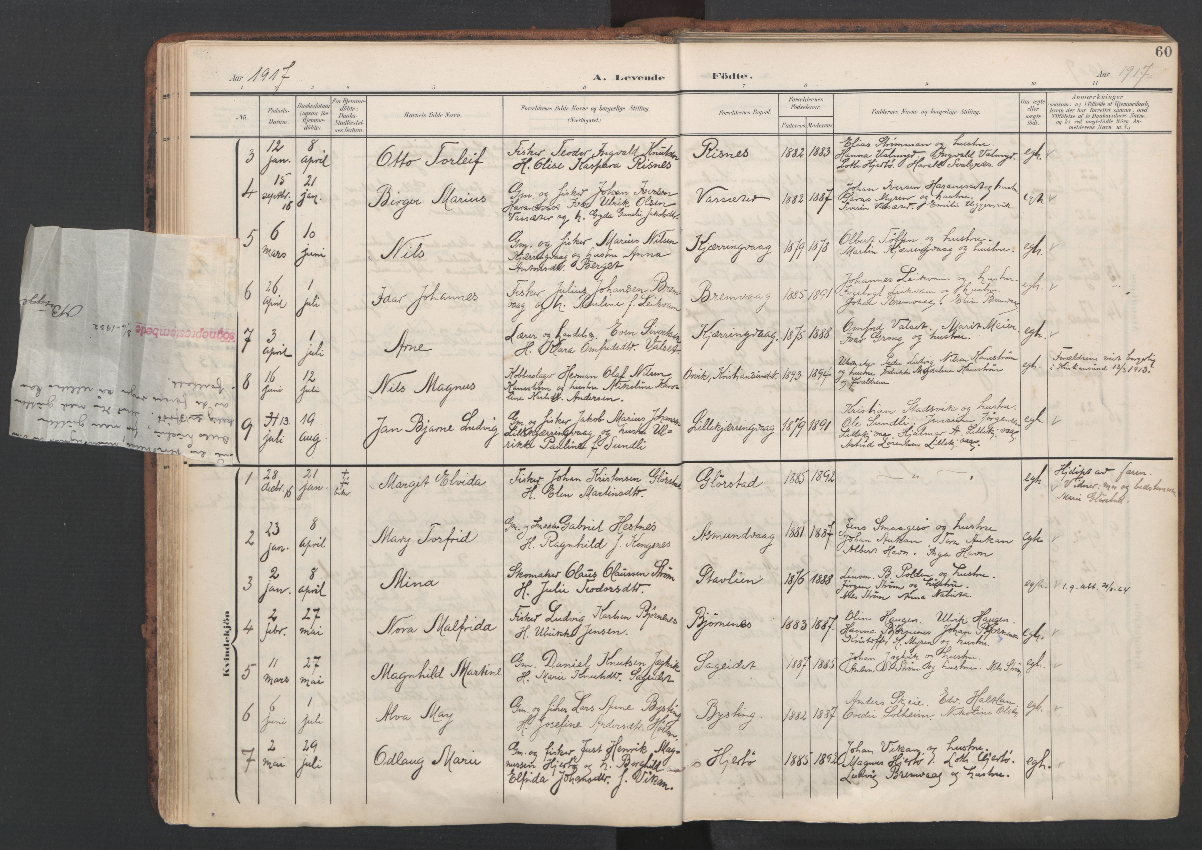 Ministerialprotokoller, klokkerbøker og fødselsregistre - Sør-Trøndelag, SAT/A-1456/634/L0537: Parish register (official) no. 634A13, 1896-1922, p. 60