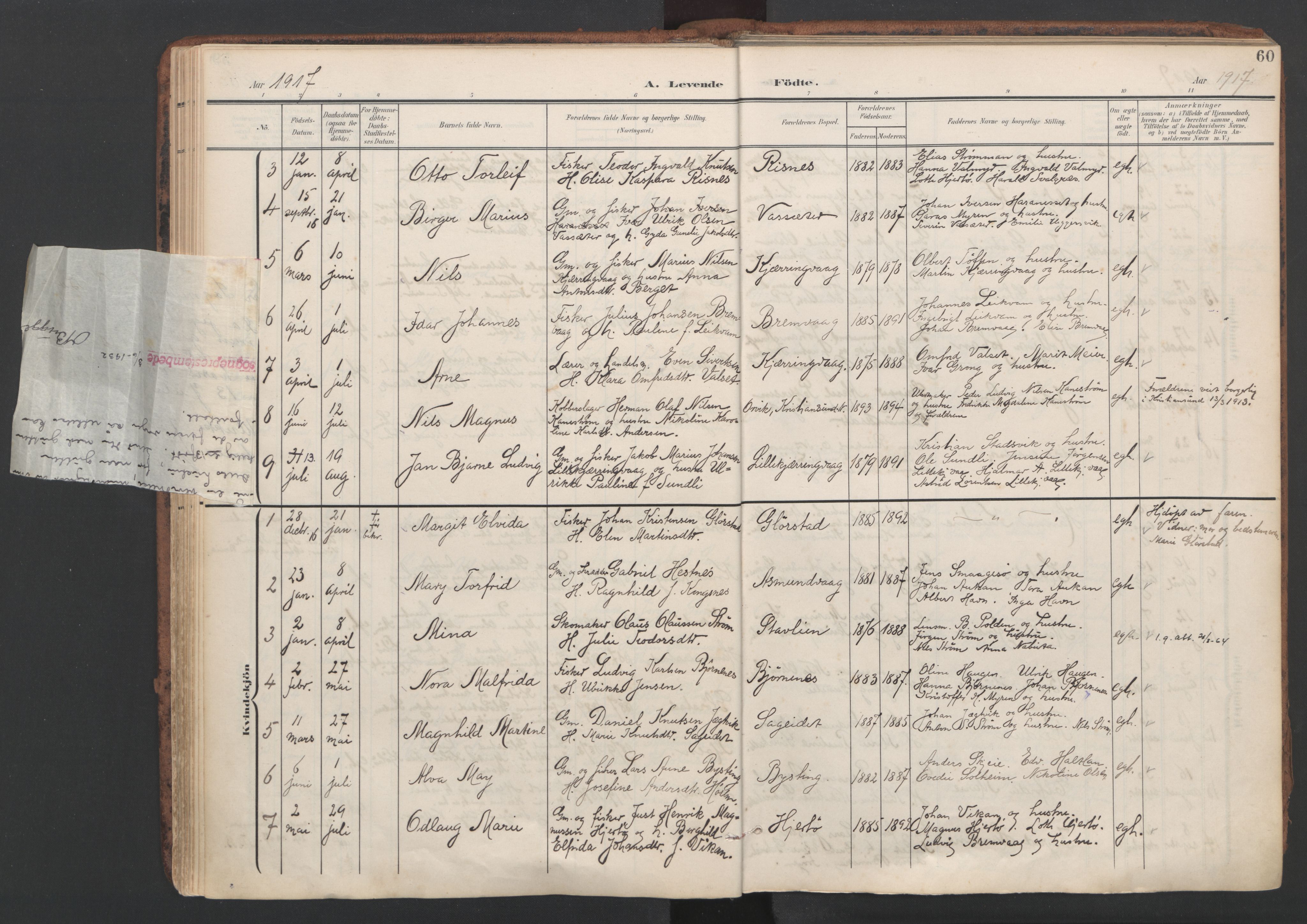 Ministerialprotokoller, klokkerbøker og fødselsregistre - Sør-Trøndelag, AV/SAT-A-1456/634/L0537: Parish register (official) no. 634A13, 1896-1922, p. 60