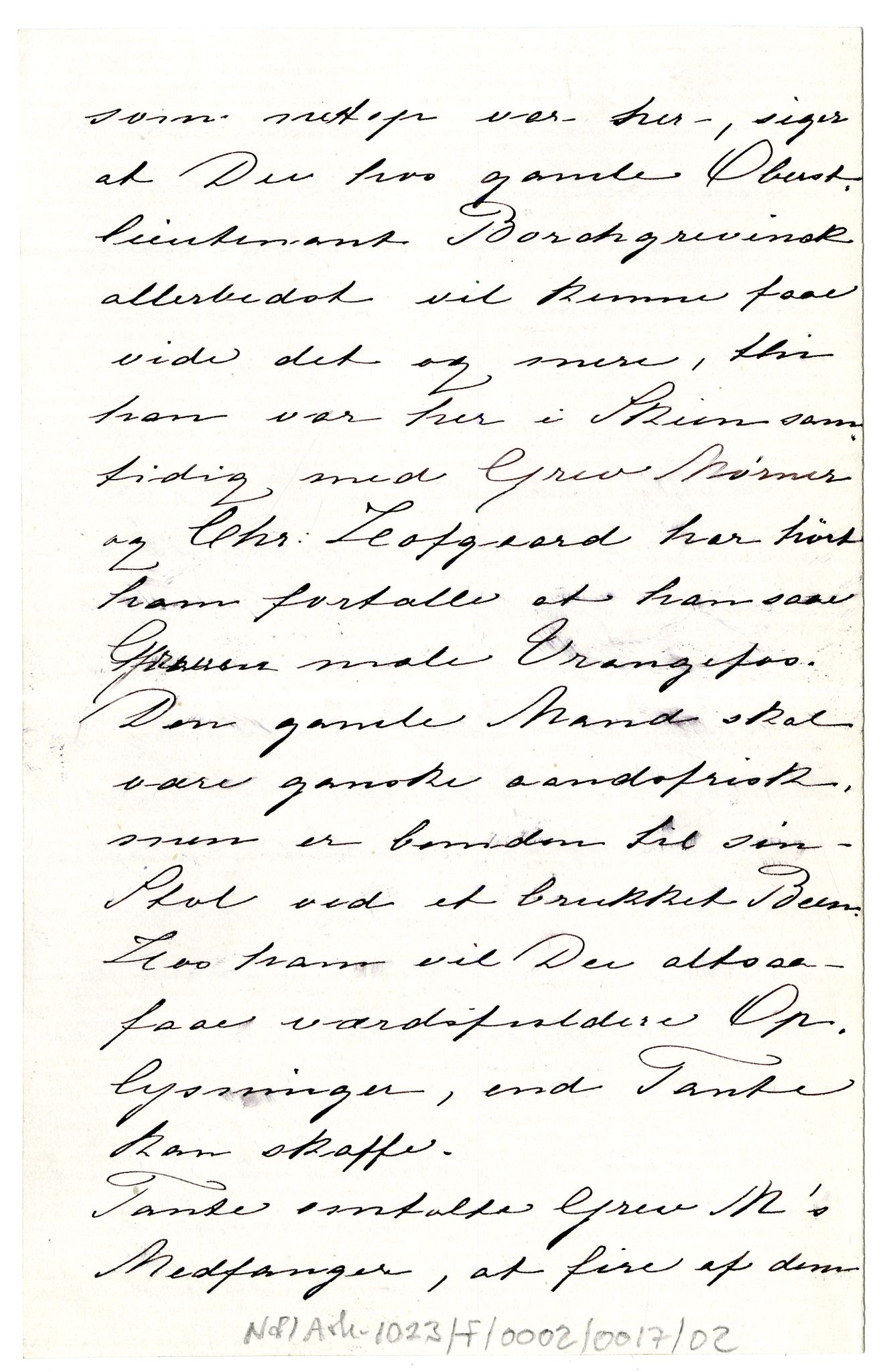 Diderik Maria Aalls brevsamling, NF/Ark-1023/F/L0002: D.M. Aalls brevsamling. B - C, 1799-1889, p. 65