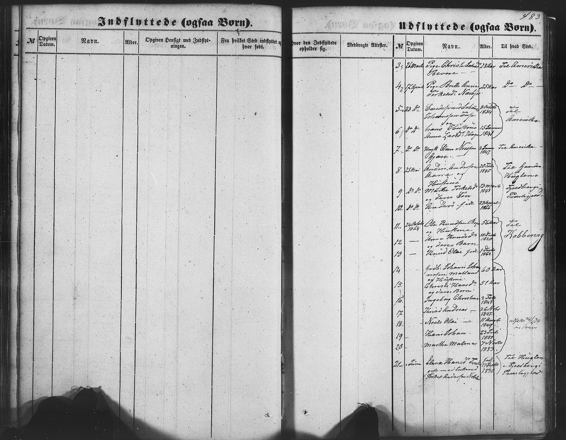 Fusa sokneprestembete, SAB/A-75401/H/Haa: Parish register (official) no. A 1II, 1855-1879, p. 483