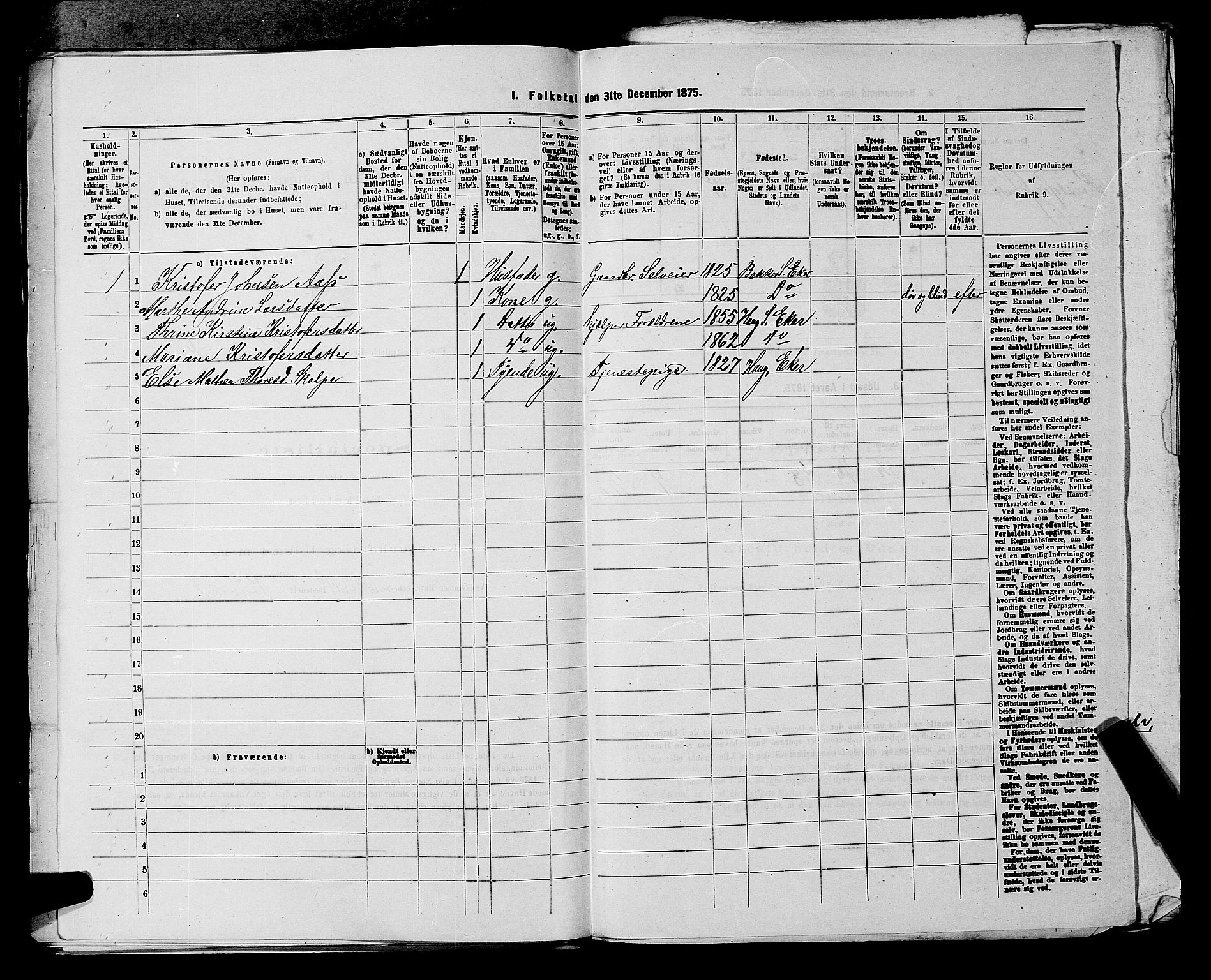 SAKO, 1875 census for 0624P Eiker, 1875, p. 4439