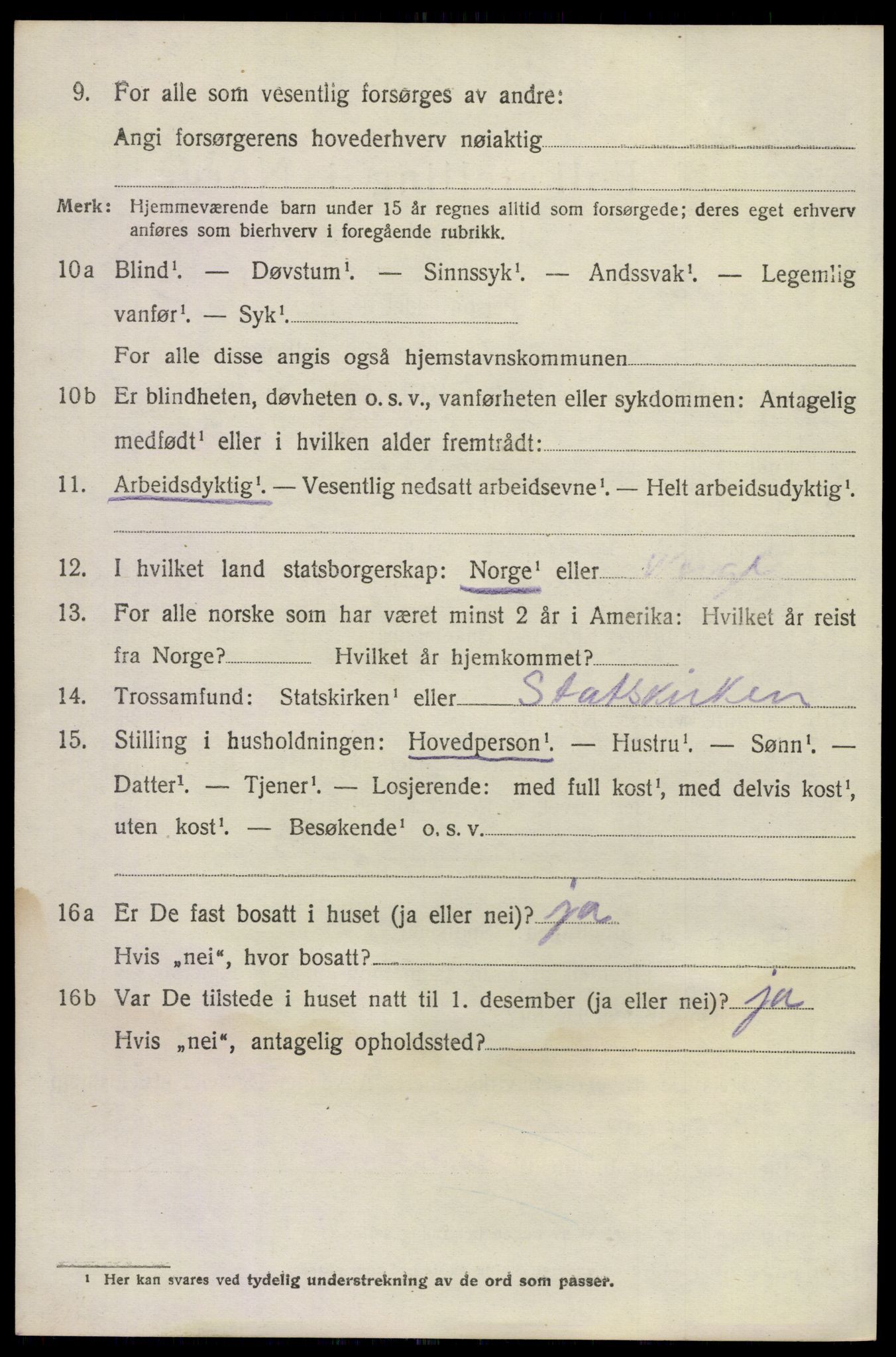 SAKO, 1920 census for Sande, 1920, p. 6135